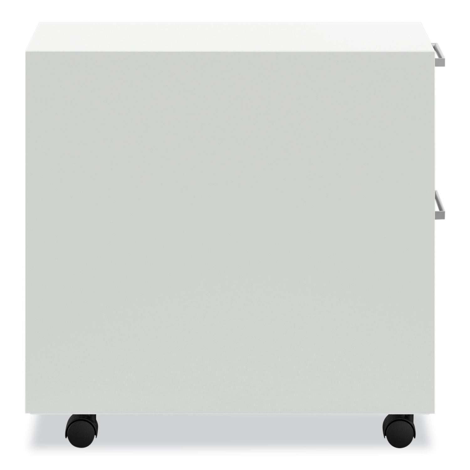 HON® Fuse Mobile Slim Pedestal File, Left/Right, 2-Drawers: Box/File, Letter, Designer White, 10 x 23.25 x 21