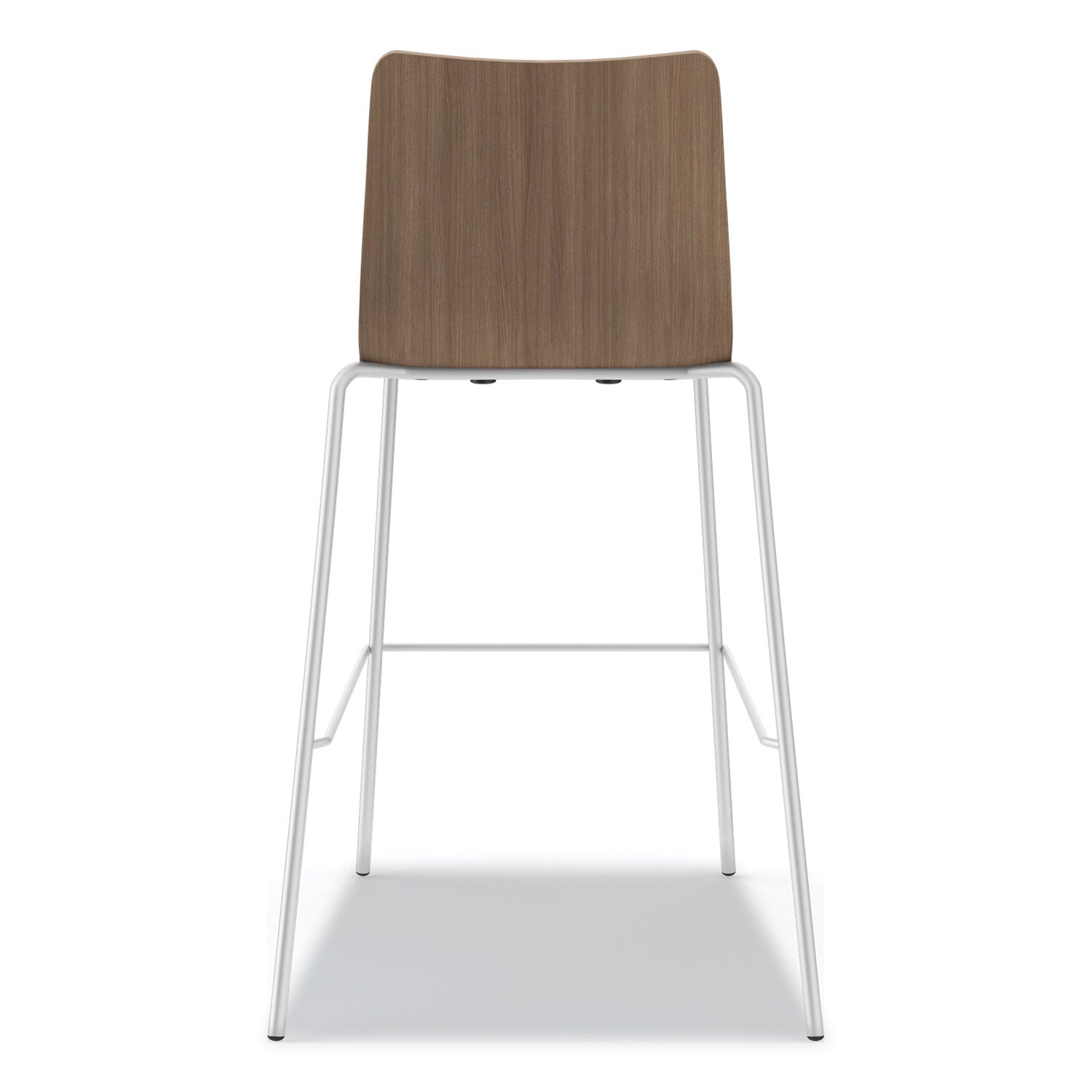 HON® Ruck Laminate Stool, Supports up to 300 lb, 30" Seat Height, Pinnacle Seat/Back, Silver Frame