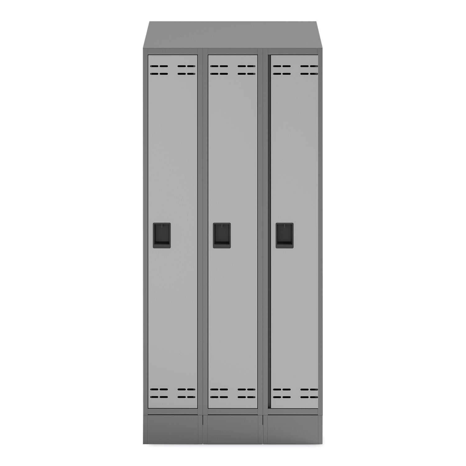 Safco® Triple Continuous Metal Locker Base Addition, 35w x 16d x 5.75h, Gray