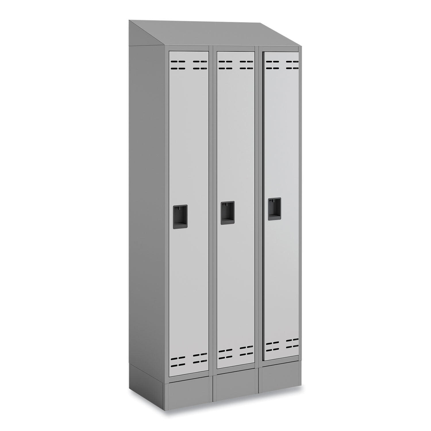 Safco® Triple Continuous Metal Locker Base Addition, 35w x 16d x 5.75h, Gray
