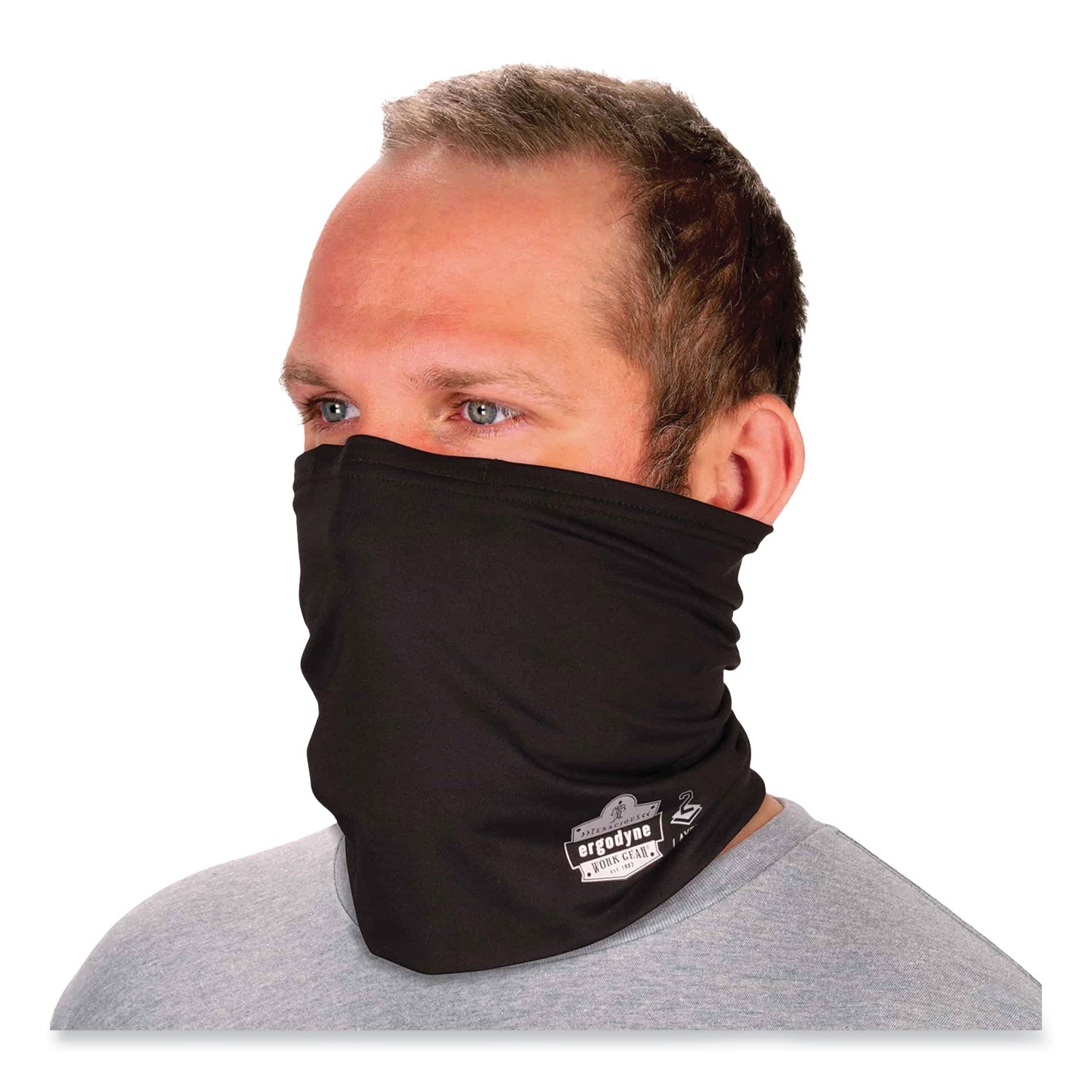 ergodyne® Chill-Its 6489 2-Layer Cooling Performance Knit Multi-Band, Polyester/Spandex, Small/Medium, Black