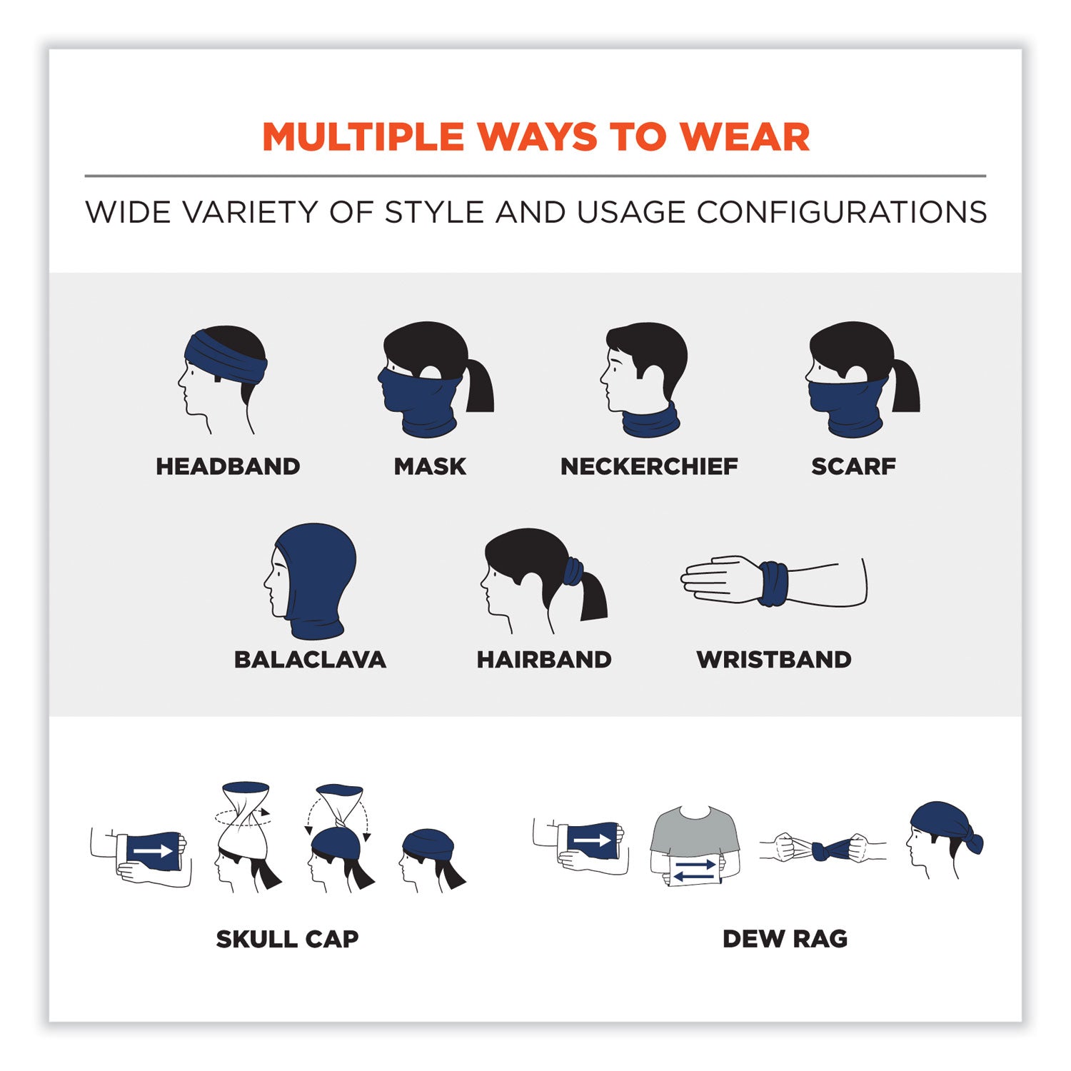 ergodyne® Chill-Its 6486 FR Multi-Band, Nomex, One Size Fits Most, Khaki