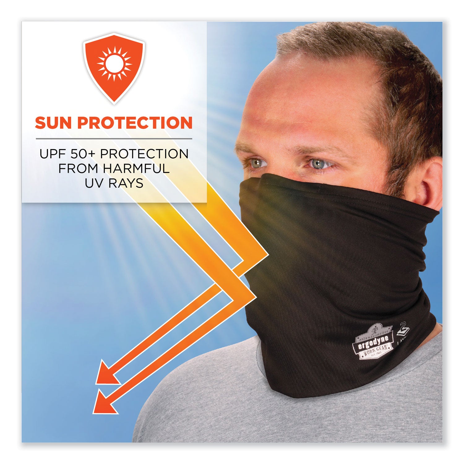 ergodyne® Chill-Its 6489 2-Layer Cooling Performance Knit Multi-Band, Polyester/Spandex, 2X-Large/3X-Large, Black