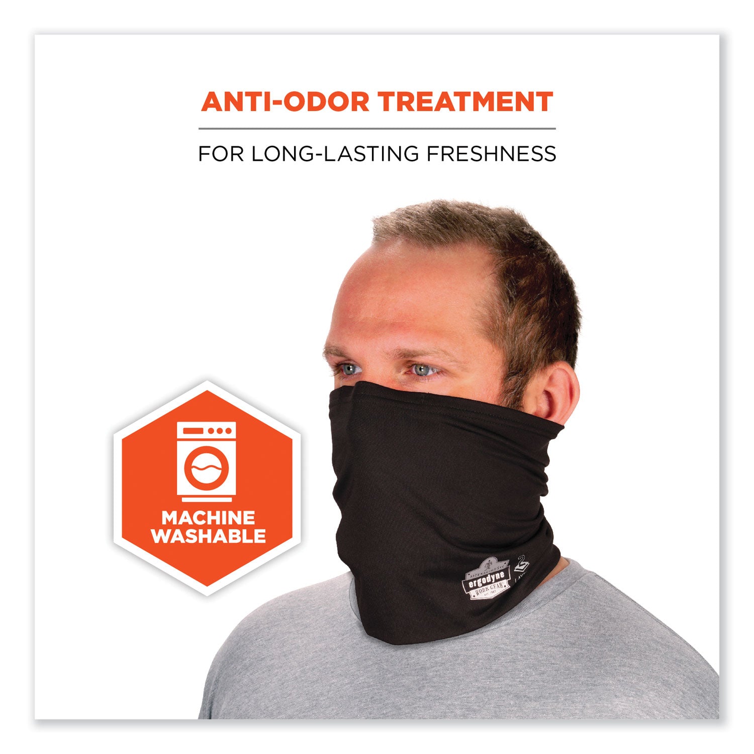 ergodyne® Chill-Its 6489 2-Layer Cooling Performance Knit Multi-Band, Polyester/Spandex, 2X-Large/3X-Large, Black