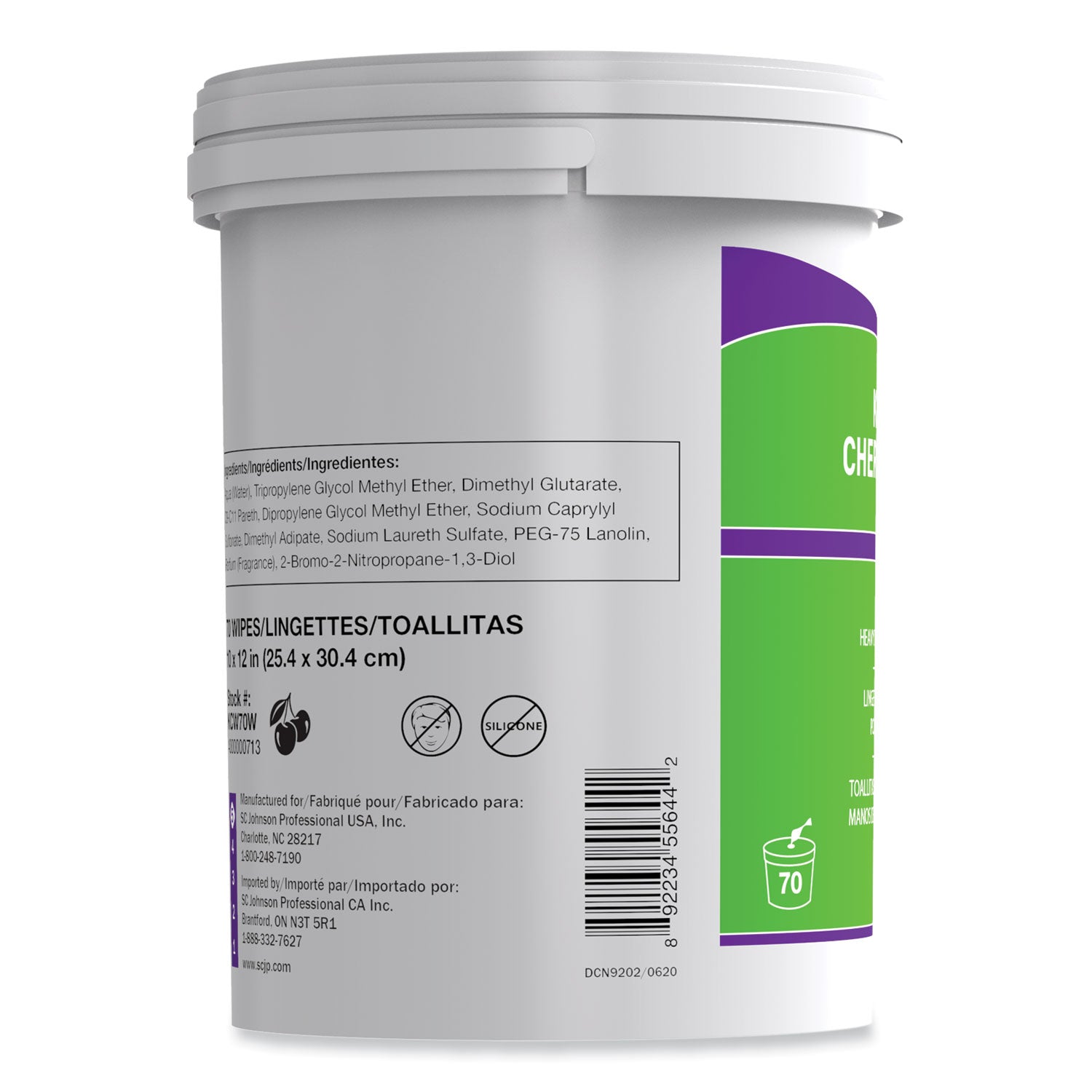 SC Johnson Professional® Kresto Cherry Wipes, Cloth, 1-Ply, 7.92 X 5.74, Cherry Scent, Red/white, 70/pack, 6 Packs/carton