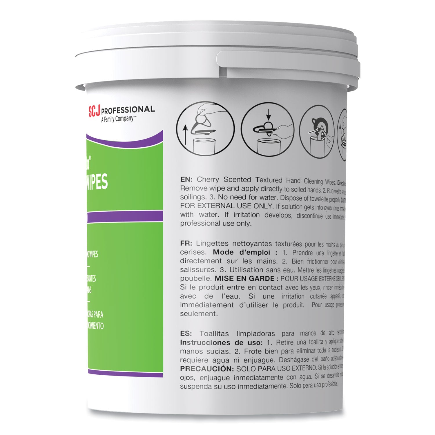 SC Johnson Professional® Kresto Cherry Wipes, Cloth, 1-Ply, 7.92 X 5.74, Cherry Scent, Red/white, 70/pack, 6 Packs/carton