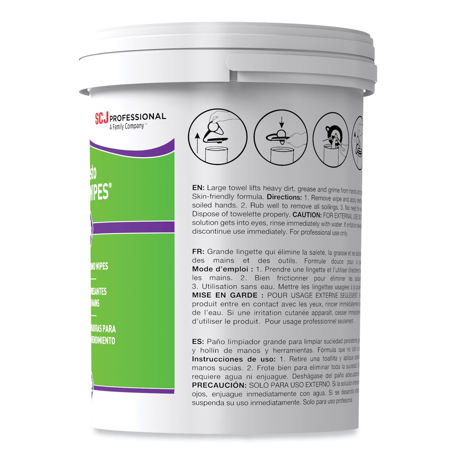 SC Johnson Professional® Kresto Kwik-Wipes, Cloth, 1-Ply, 7.9 X 5.7, Citrus, White, 70/pack, 6 Packs/carton