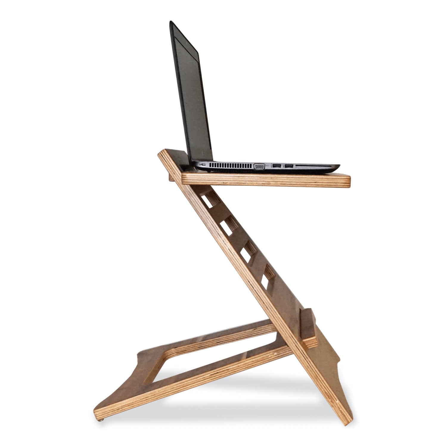 Victor® DC150A High Rise Acacia Wood Laptop Riser, 17x11.8x7.63 to 14.75, Brown Woodgrain, Supports 20 lbs