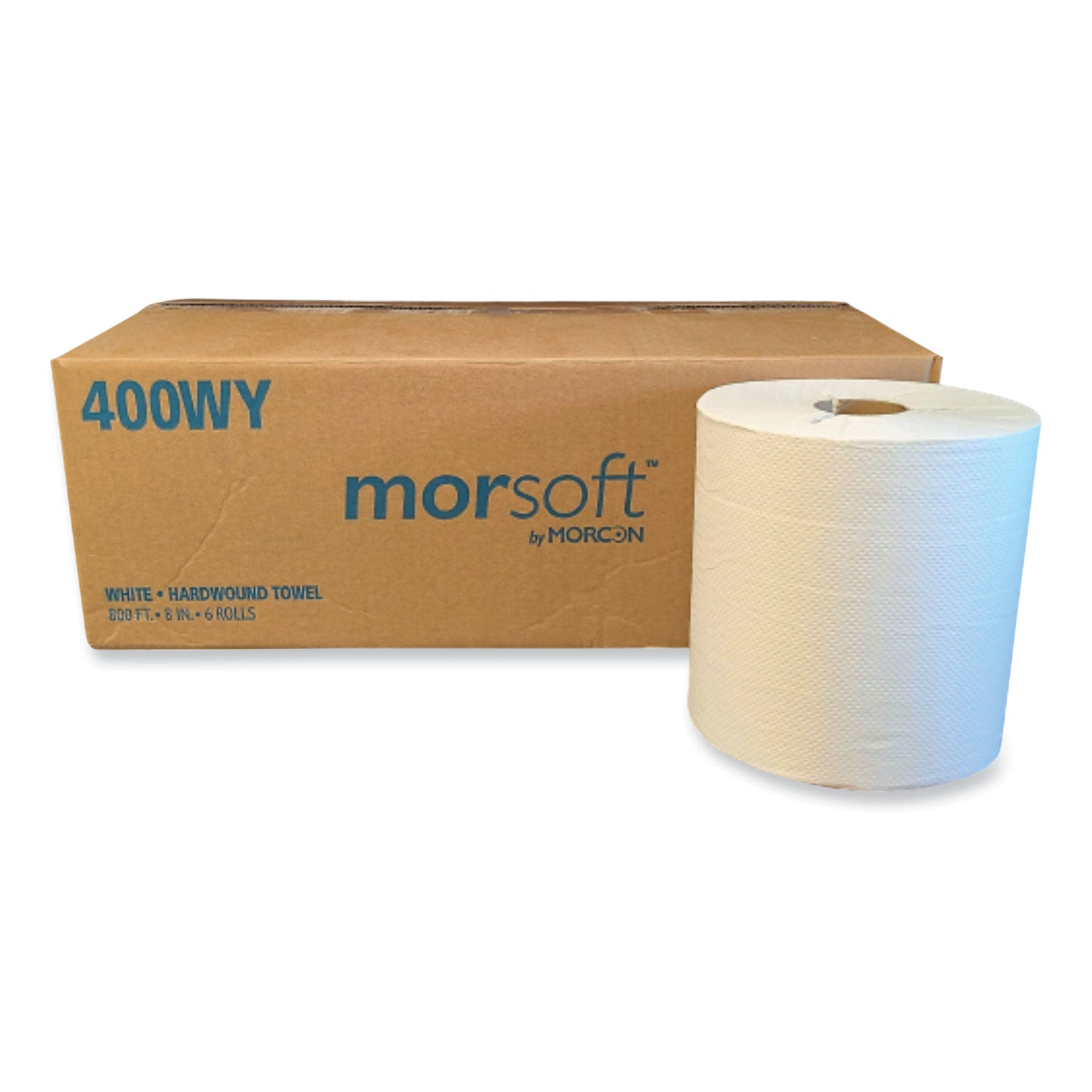 Morcon Tissue Morsoft Controlled Towels, Y-Notch, 1-Ply, 8" x 800 ft, White, 6 Rolls/Carton