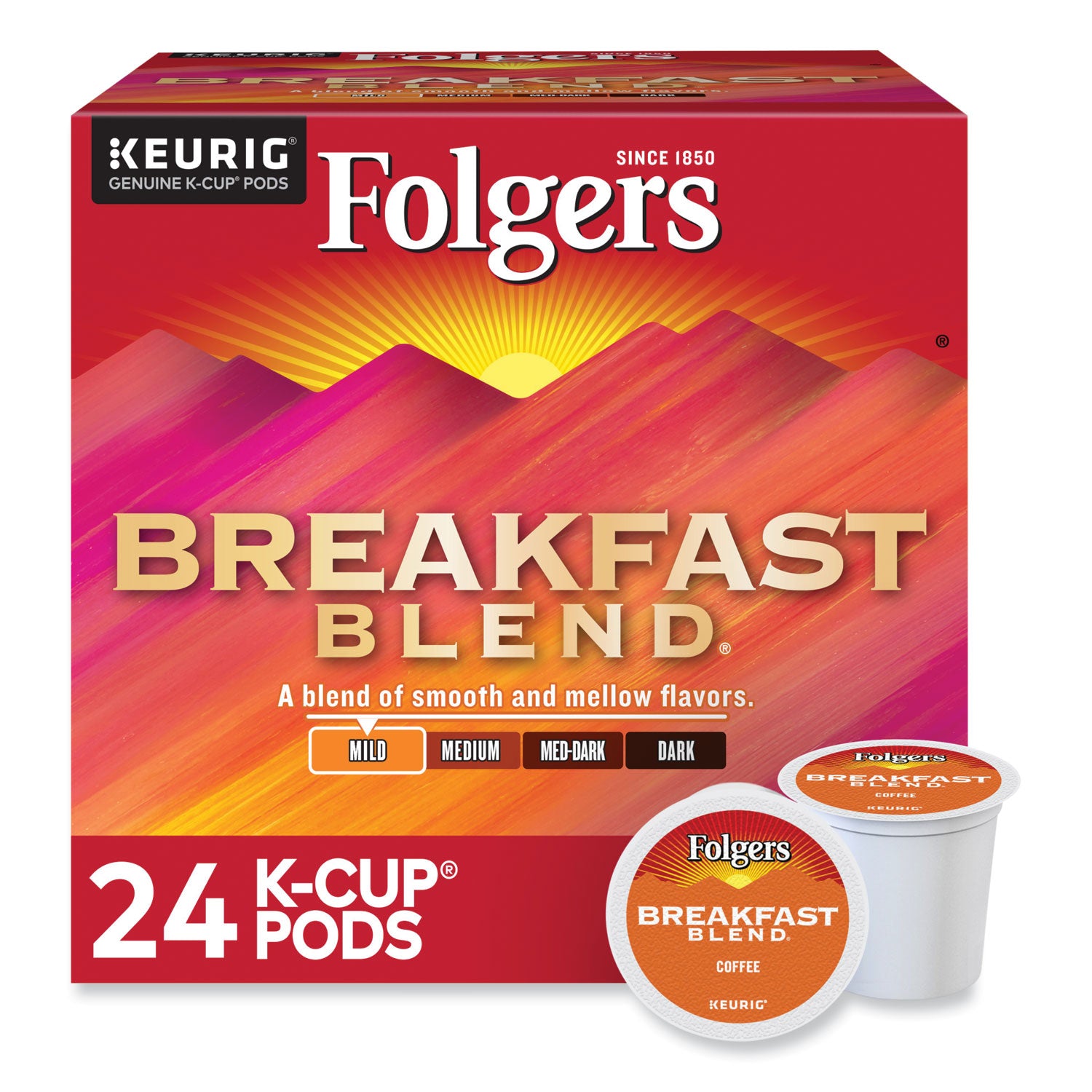 Folgers® Breakfast Blend Coffee K-Cups, 24/Box