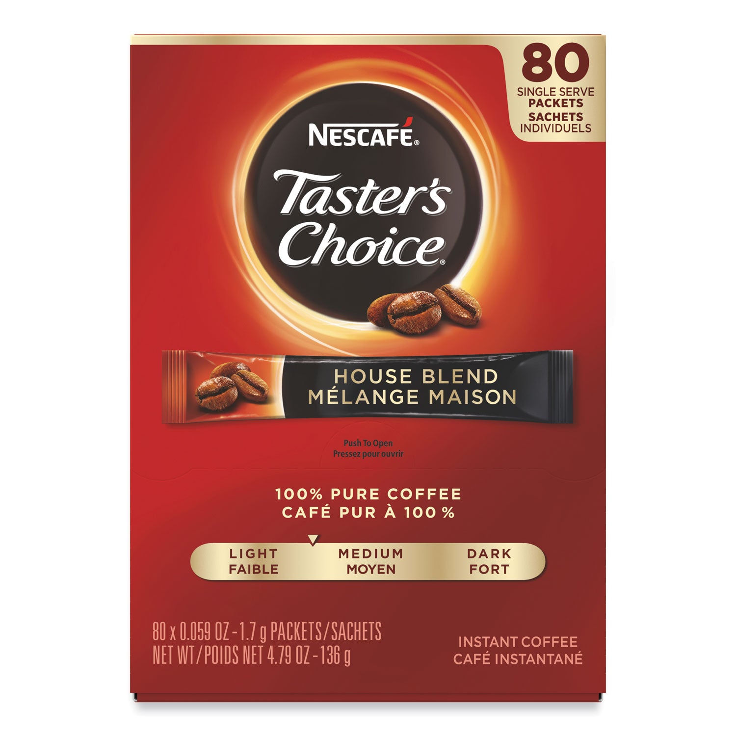 Nescafé® Taster's Choice Stick Pack, House Blend, 80/box