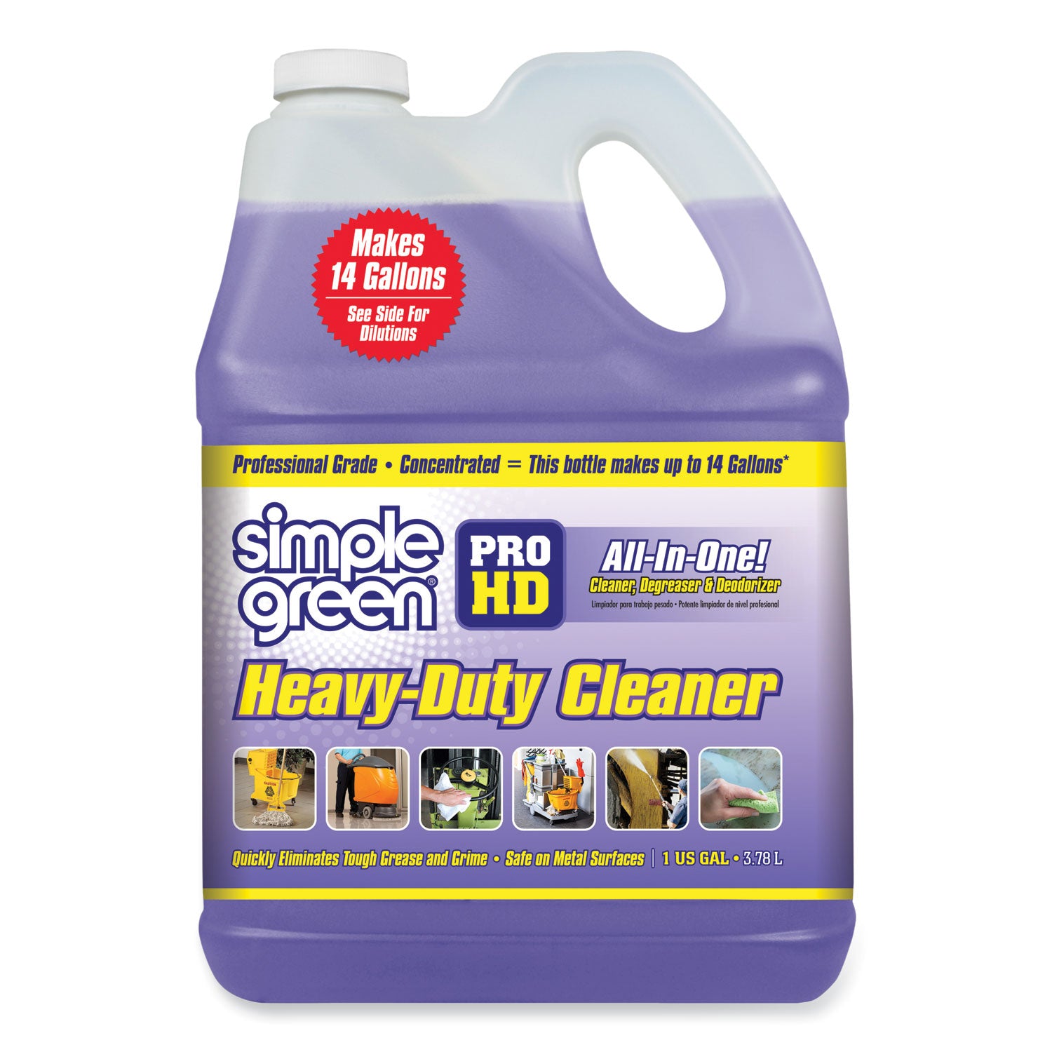 Simple Green® Pro Hd Heavy-Duty Cleaner, Unscented, 1 Gal Bottle, 4/carton