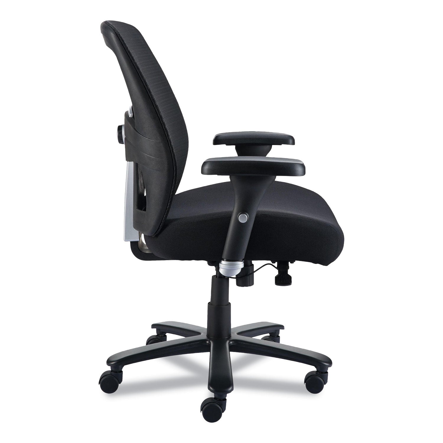 Alera® Alera Faseny Series Big and Tall Manager Chair, Supports Up to 400 lbs, 17.48" to 21.73" Seat Height, Black Seat/Back/Base