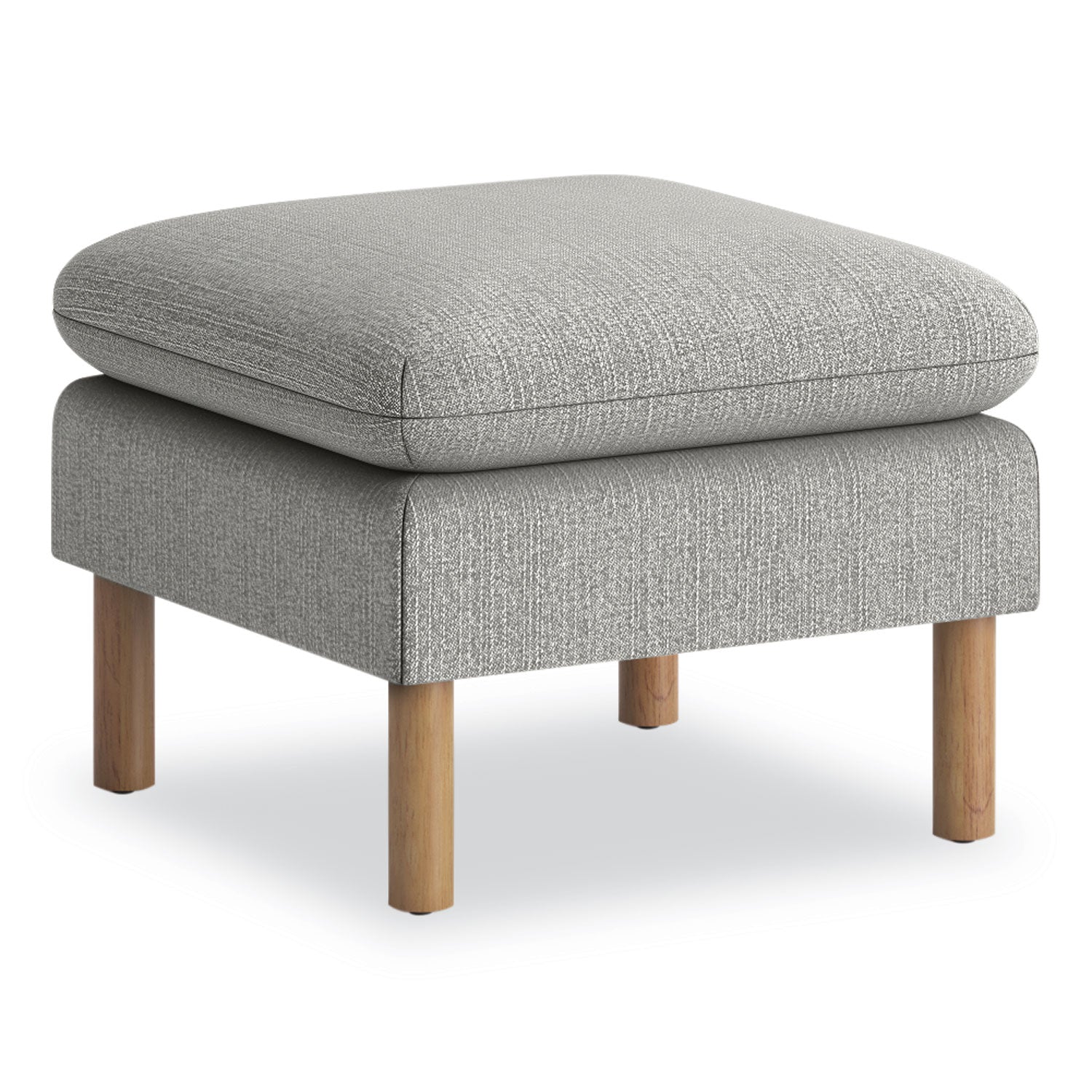 Parkwyn Series Ottoman, 23" x 23" x 17.5", Gray/Oak