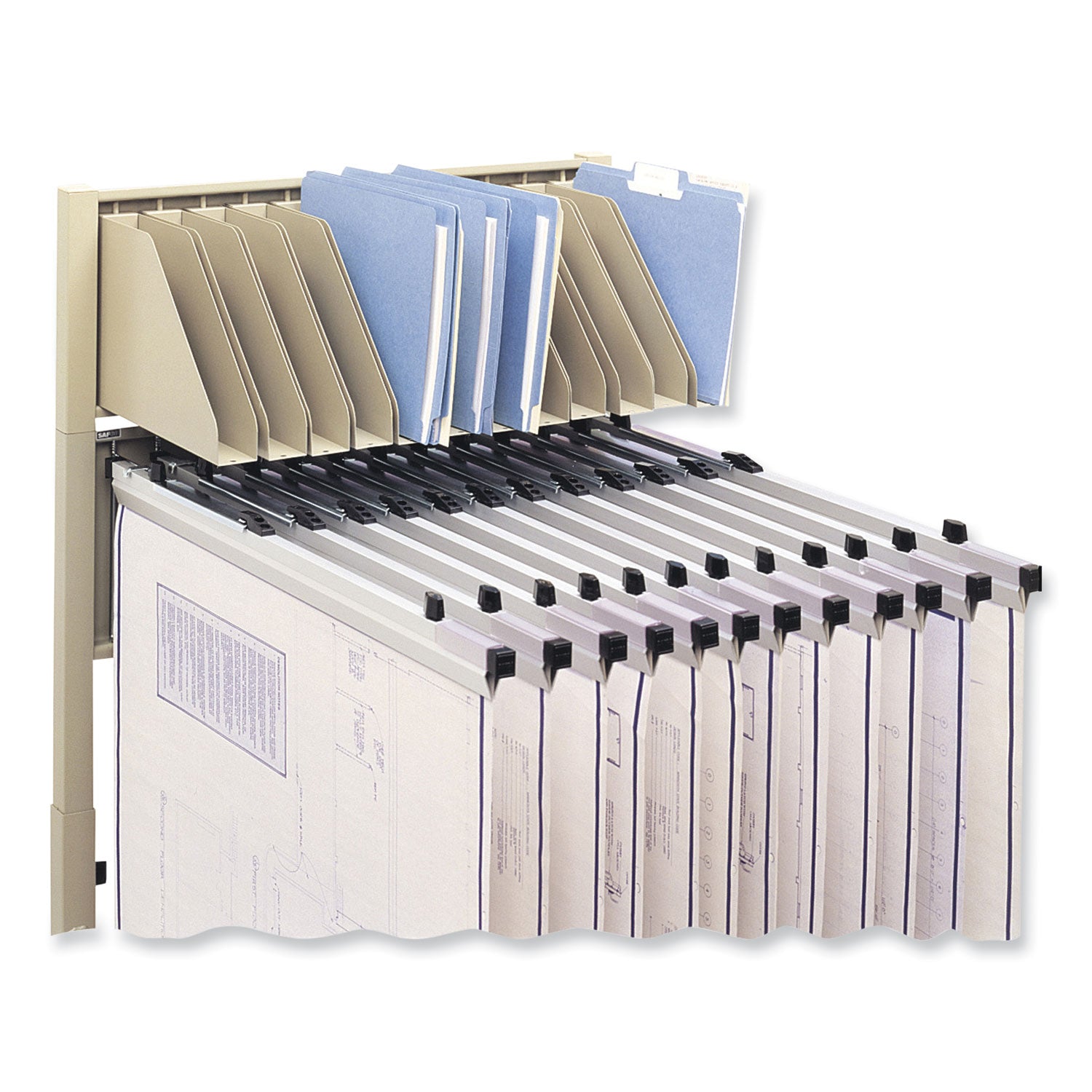 Safco® Data File Extension, Letter, 26.5w x 12.5d x 8h, Tan