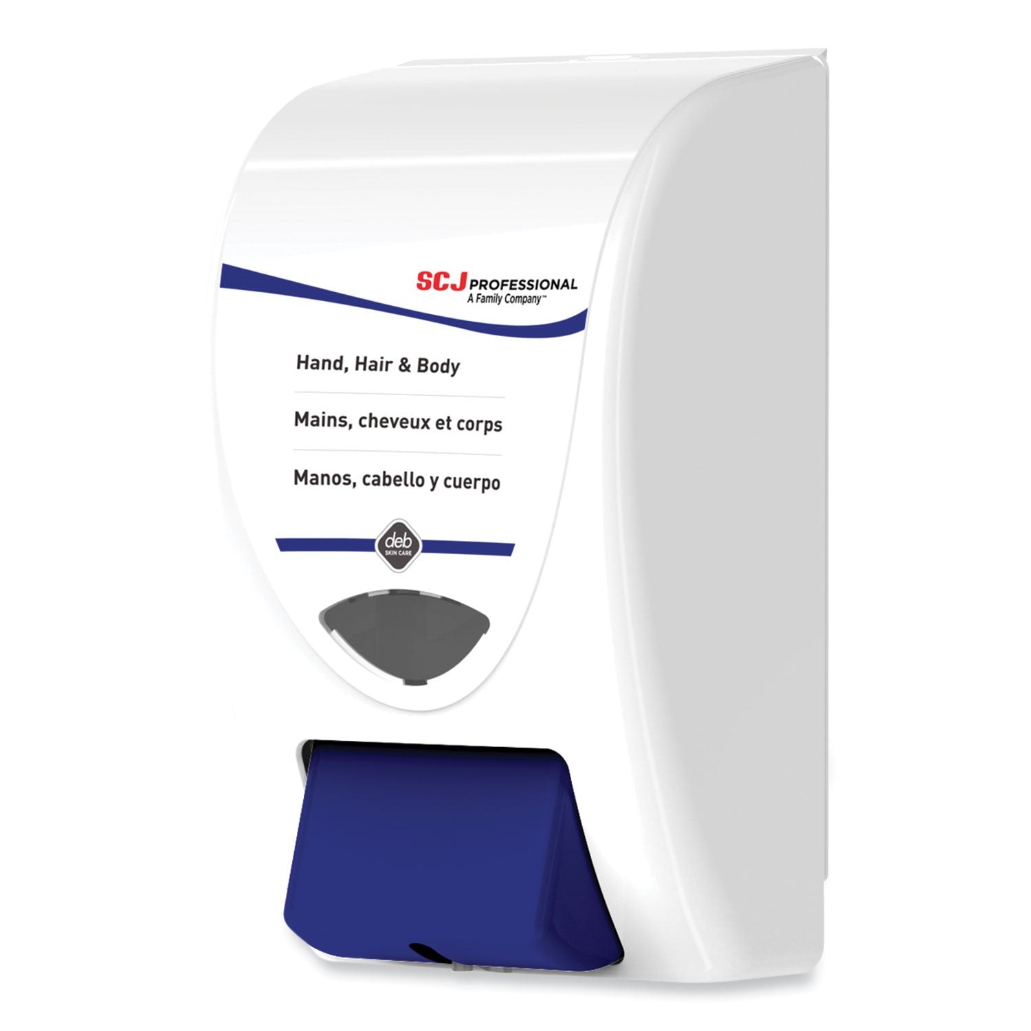 SC Johnson Professional® Cleanse Hand, Hair and Body Dispenser, 2 L, 6.4 x 5.7 x 11.5, White/Blue, 8/Carton
