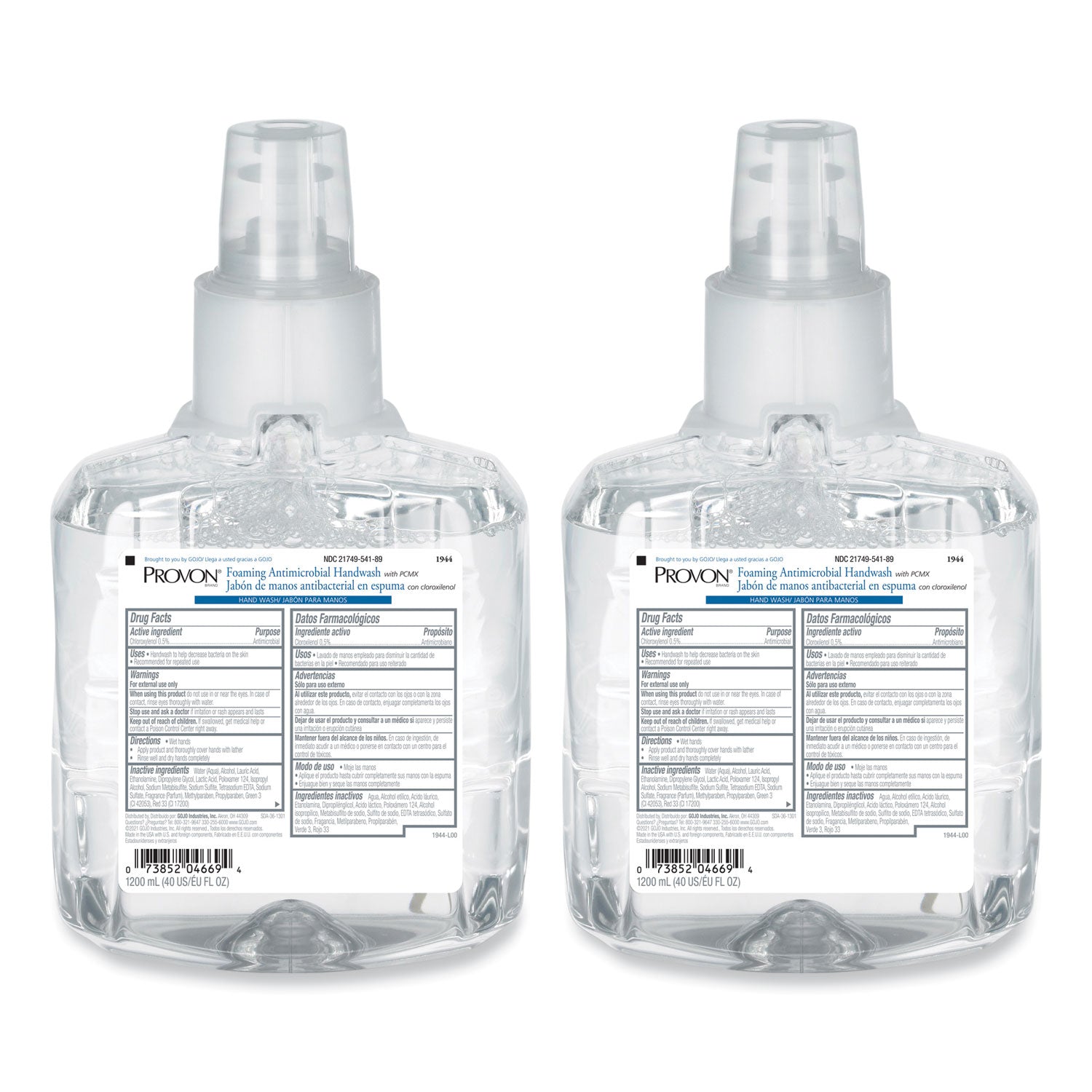 PROVON® Clear and Mild Foam Hand Wash Refill, Unscented, 1,200 mL, 2/Carton