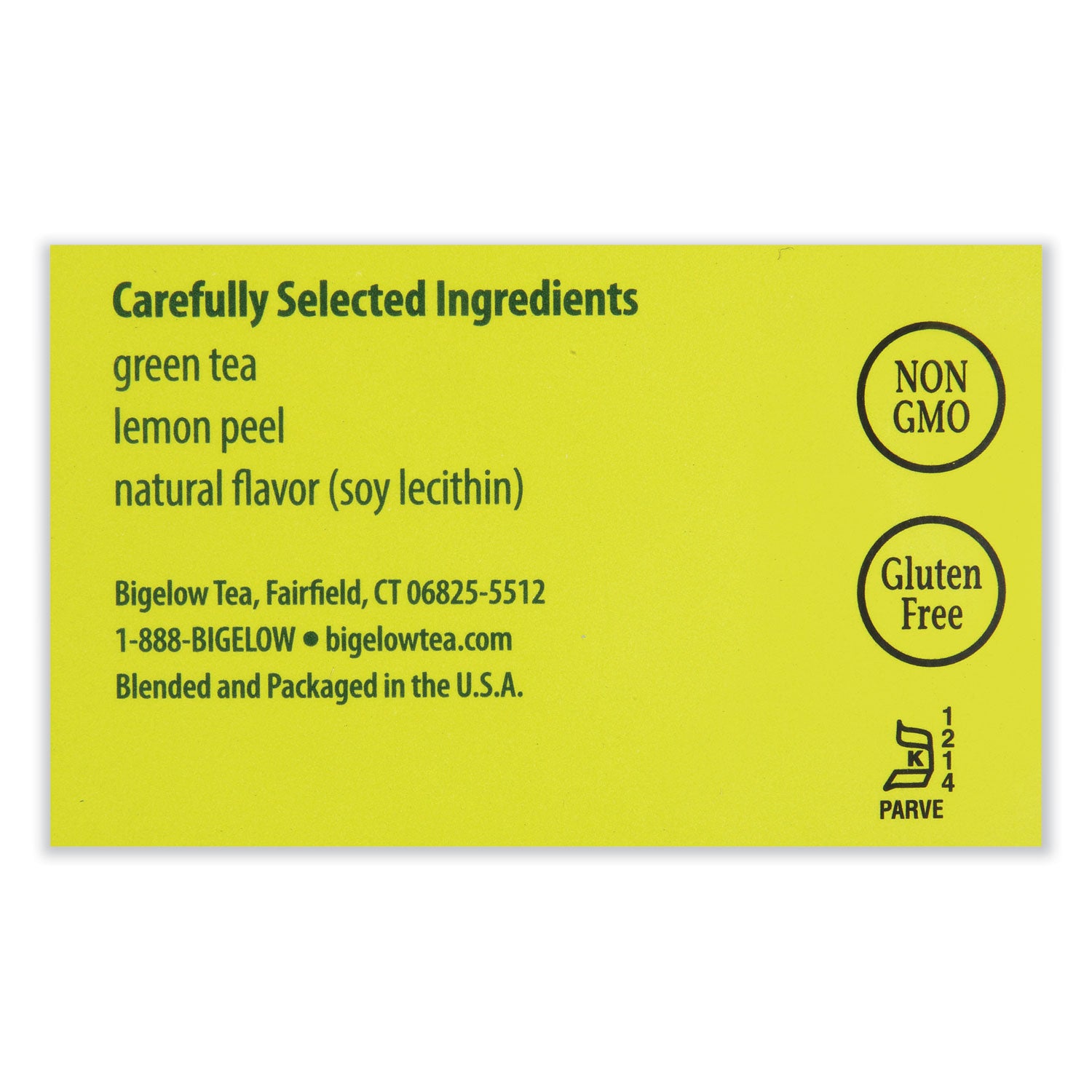 Bigelow® Green Tea With Lemon, Lemon, 0.34 Lbs, 28/box
