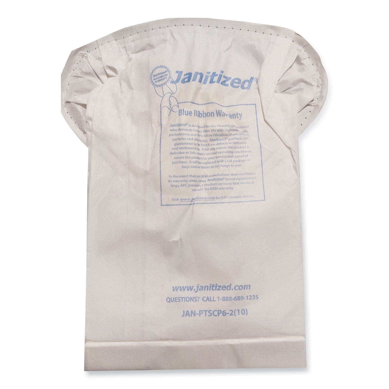 Janitized® Vacuum Filter Bags Designed to Fit ProTeam Super Coach Pro 6/GoFree Pro, 100/Carton