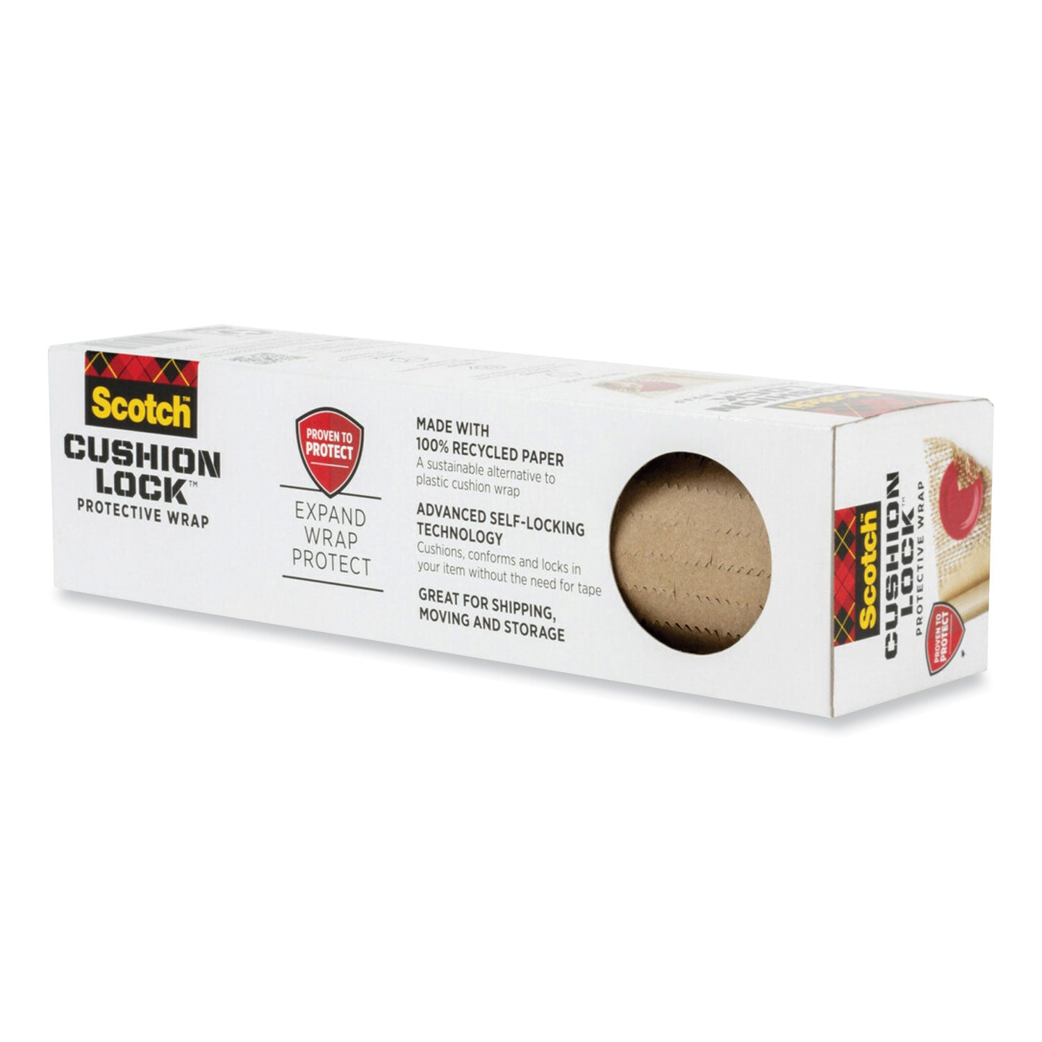 Scotch™ Cushion Lock Protective Wrap, 12" x 30 ft, Brown