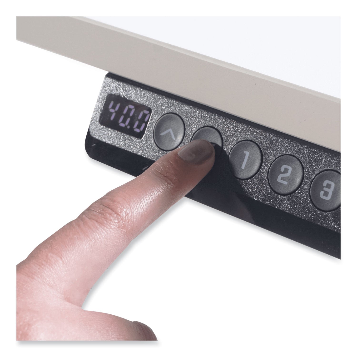 Victor® Electric Height Adjustable Standing Desk, 36 x 23.6 x 38.7 to 48.4, White