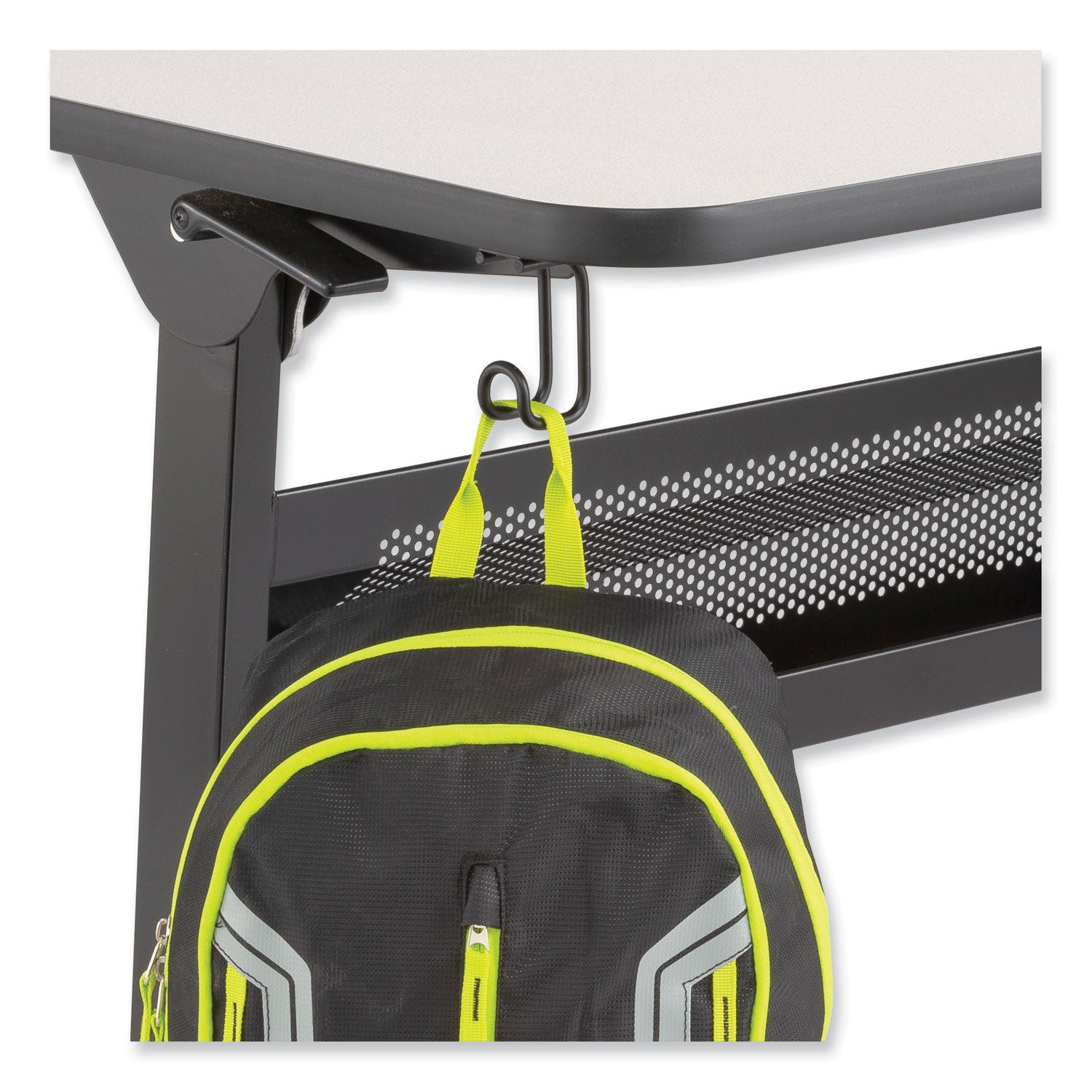 Safco® Table Hooks, 1.25 x 1.75 x 3.25, Black, 24/Pack