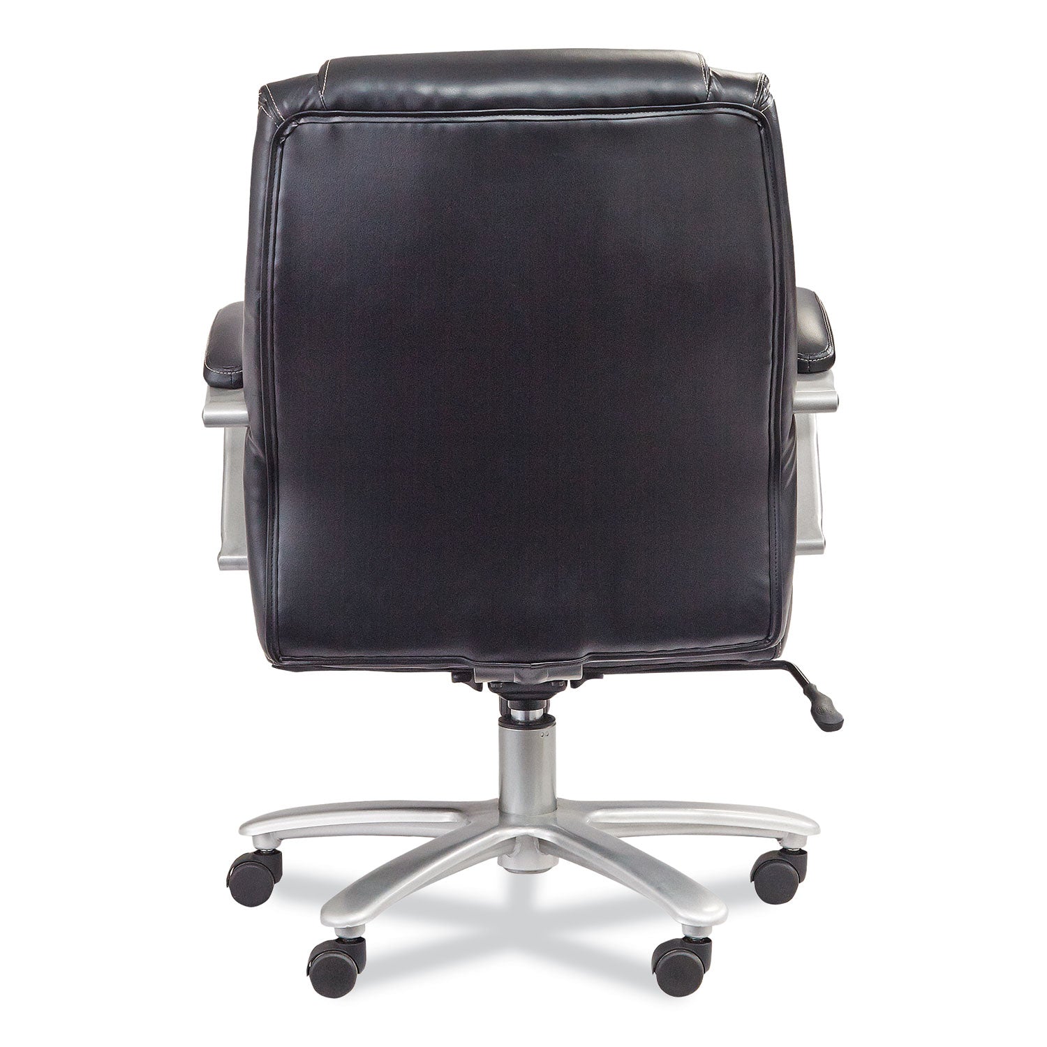 Safco® Lineage Big and Tall Mid Back Task Chair 28" Back, Supports Up to 400 lb, 21.5" - 25.25" Seat Height, Black Seat, Chrome Base