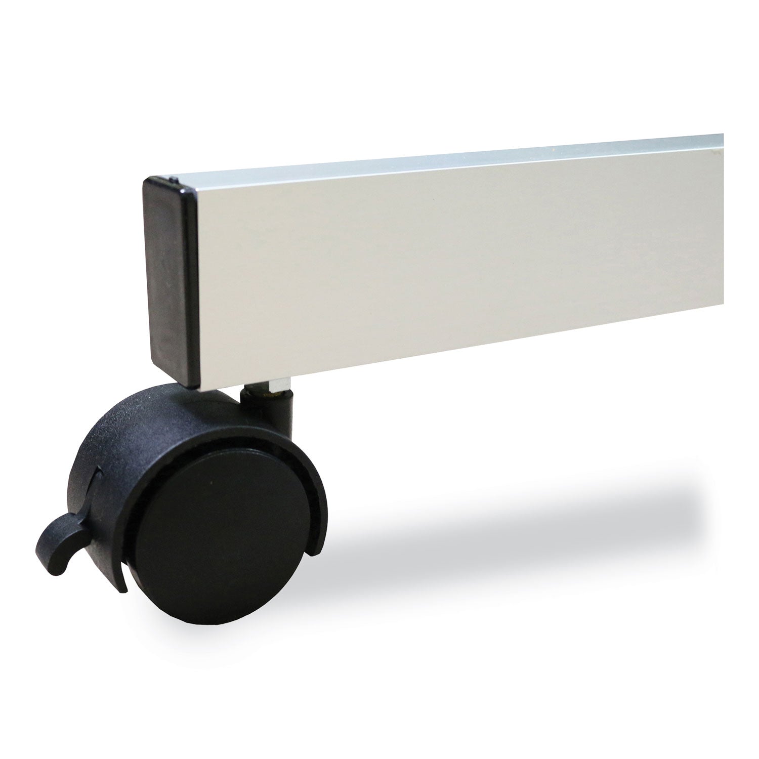 Ghent Reversible Magnetic Porcelain Whiteboard with Aluminum Frame, 53.25" x 72.25", White Surface, Satin Aluminum Frame