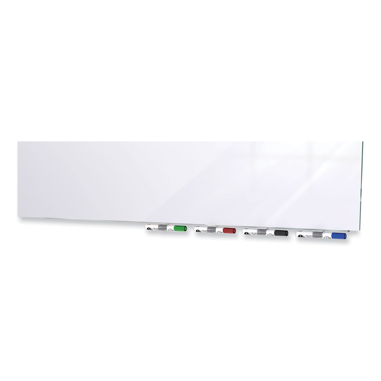 Ghent Aria Low-Profile Frameless Magnetic Glassboard, 120" x 48", White Surface