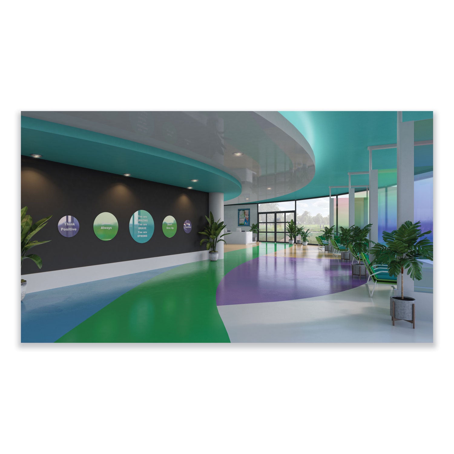 Ghent Coda Low Profile Circular Magnetic Glassboard, 24" x 24", White Surface