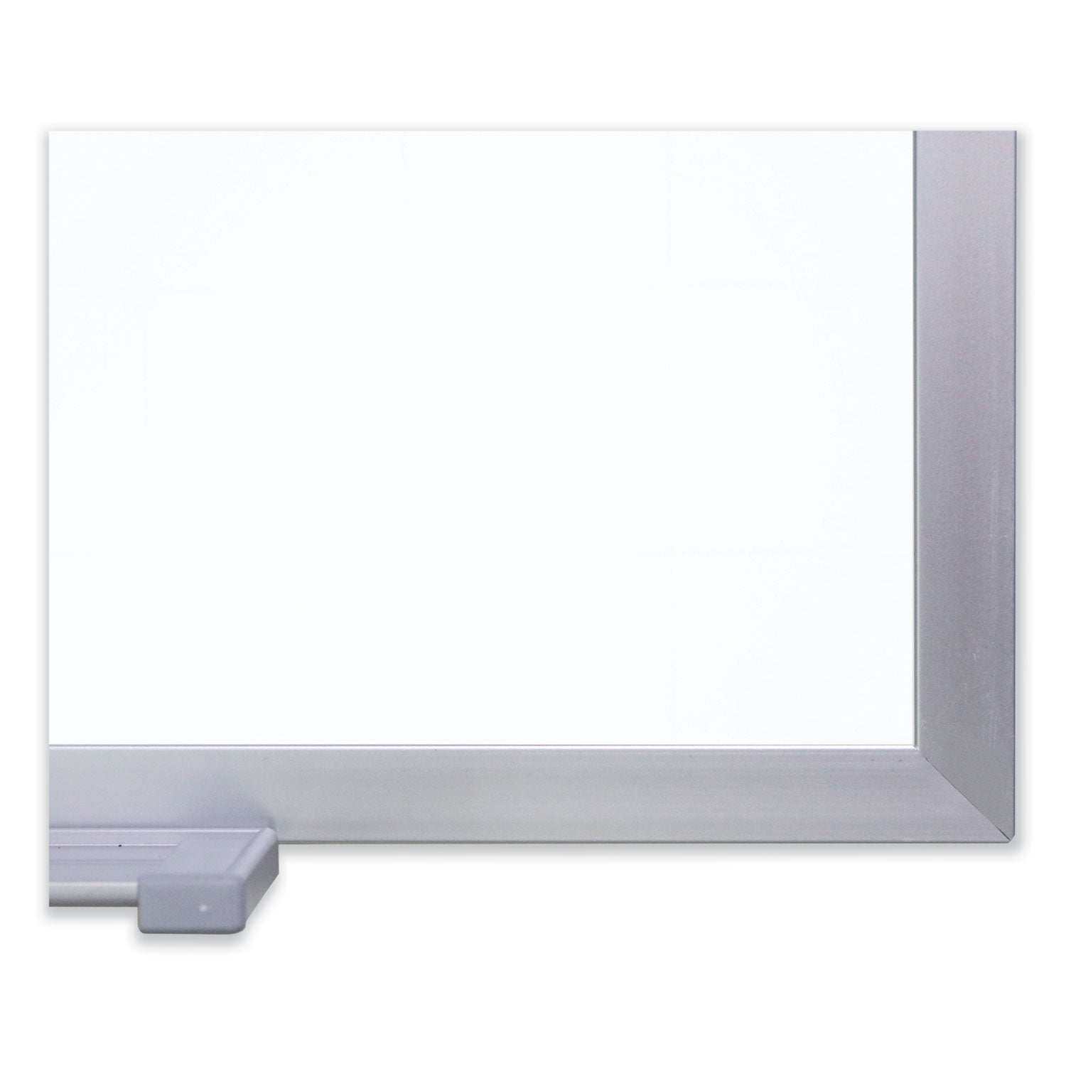Ghent Magnetic Porcelain Whiteboard with Aluminum Frame, 72.5" x 48.5", White Surface, Satin Aluminum Frame