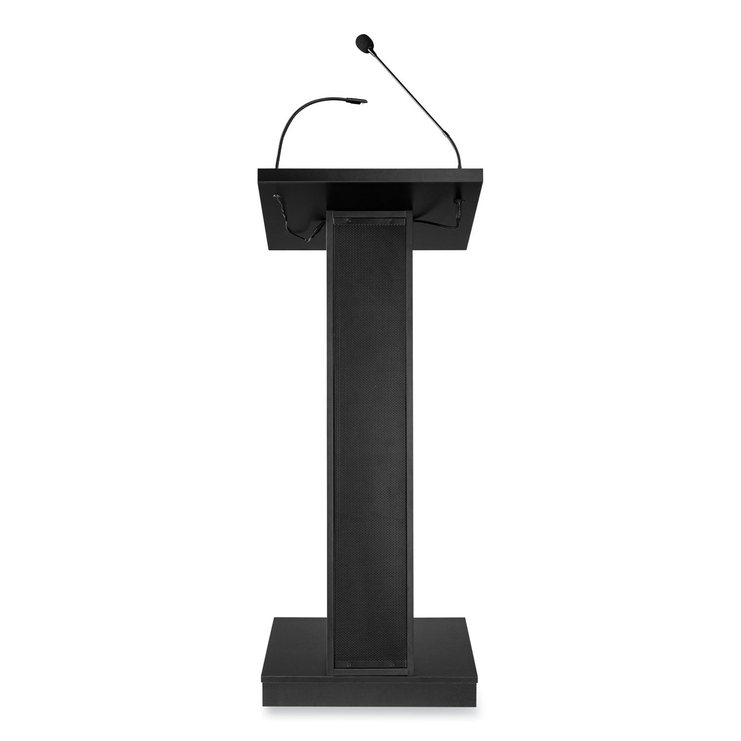 Oklahoma Sound® ZED Lectern with Speaker, 19.75 x 19.75 x 49, Black