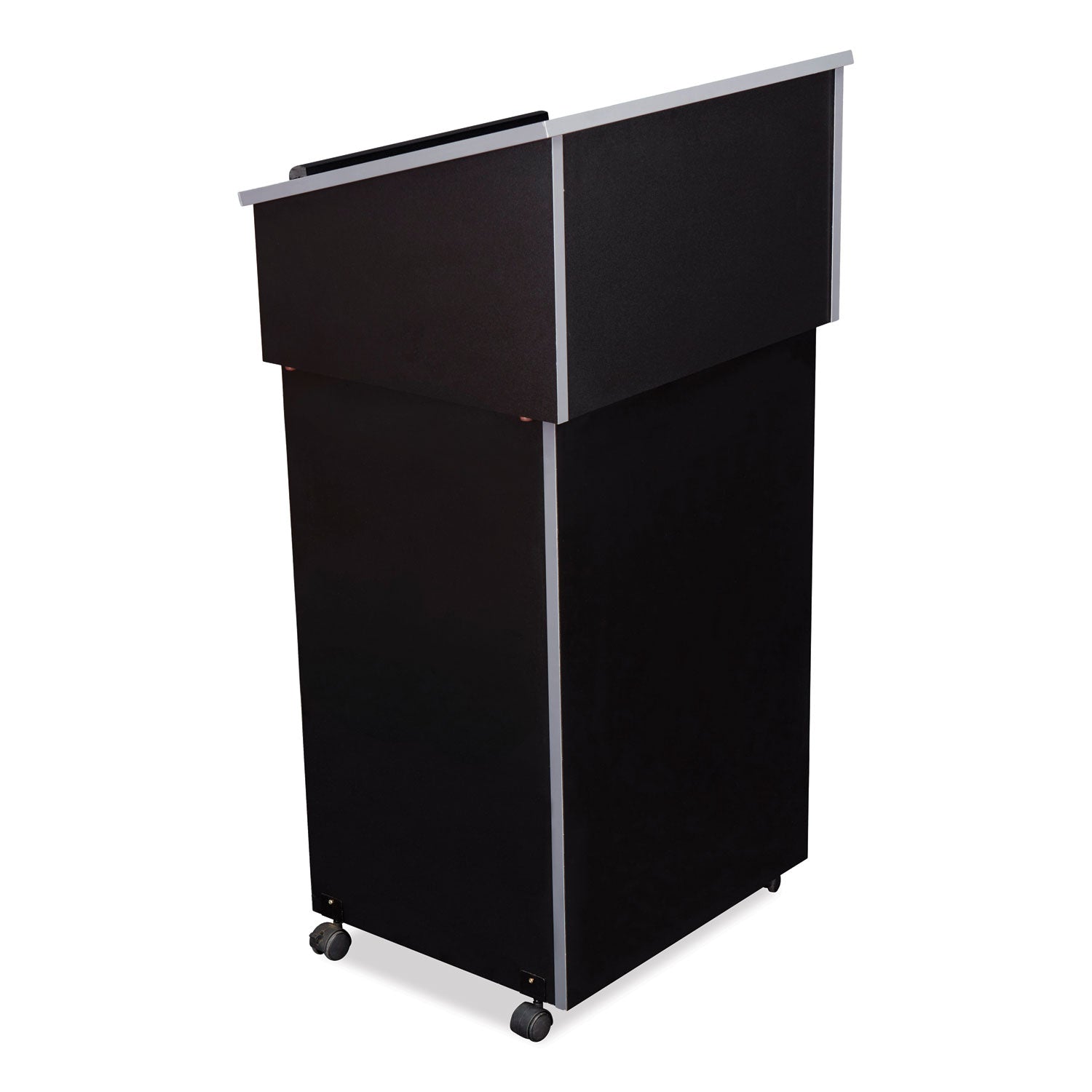 Oklahoma Sound® Tabletop Lectern and AV Cart/Lectern Base, 23.75 x 19.87 x 47.5, Black