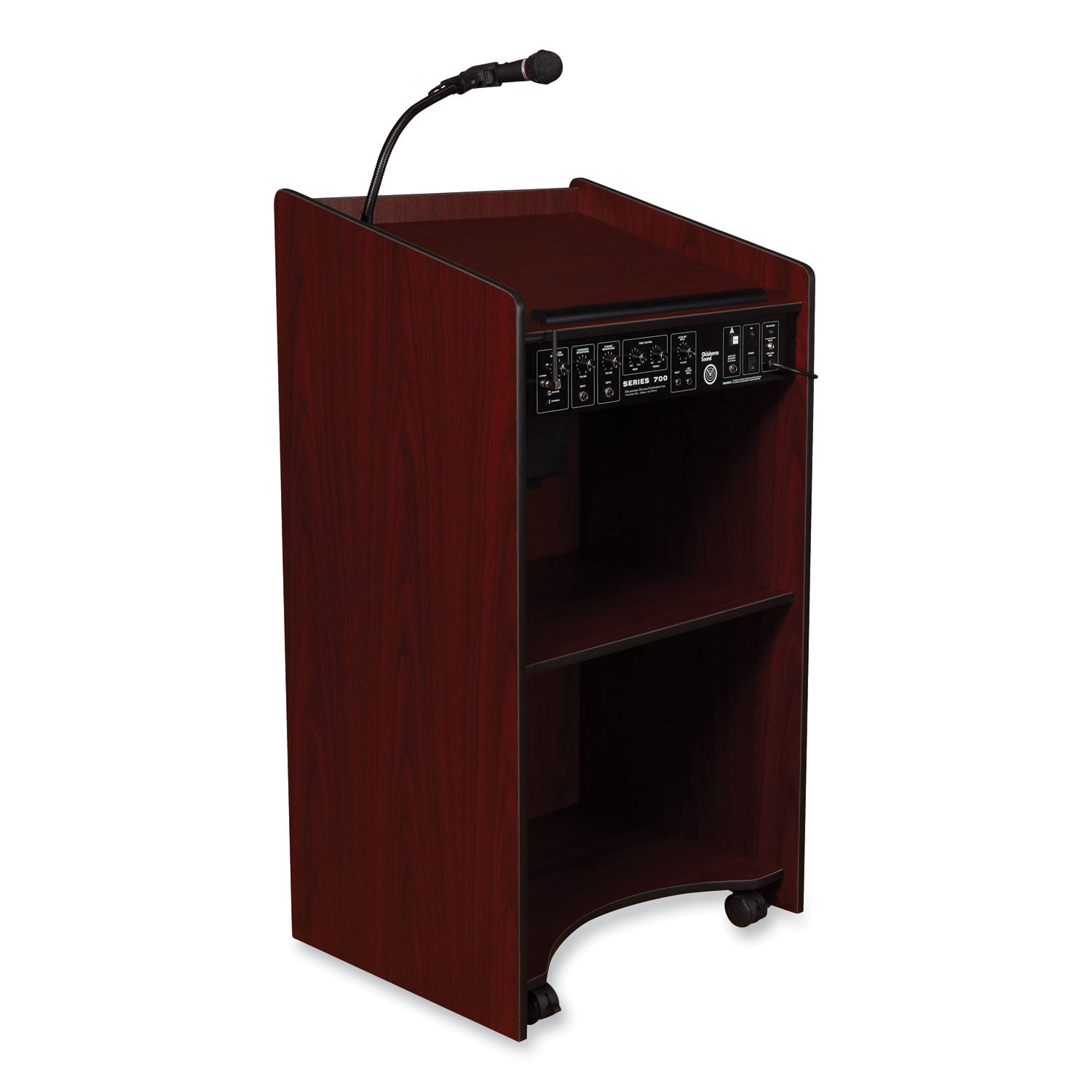 Oklahoma Sound® Aristocrat Sound Lectern, 25 x 20 x 46, Mahogany