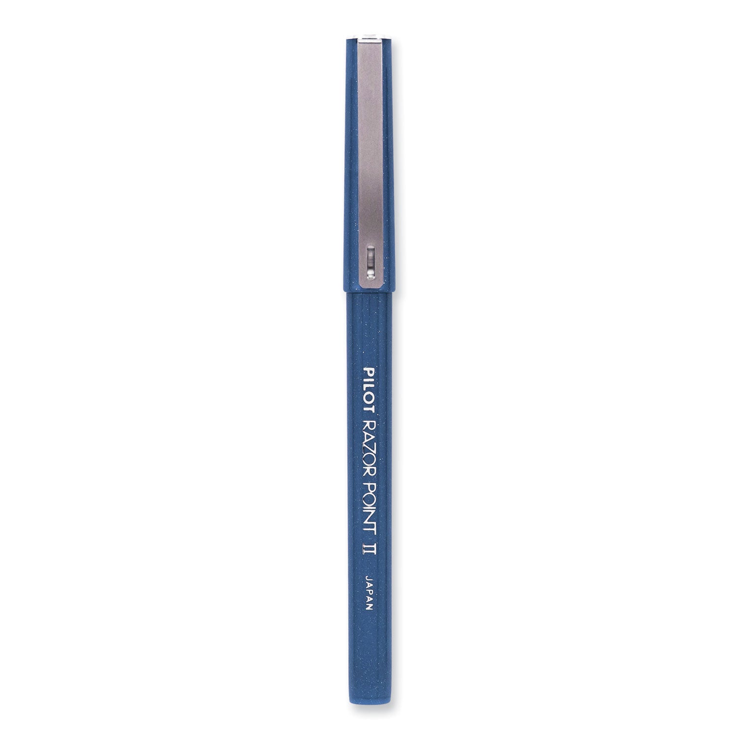 Pilot® Razor Point II Super Fine Line Porous Point Pen, Stick, Super-Fine 0.2 mm, Blue Ink, Blue Barrel, Dozen