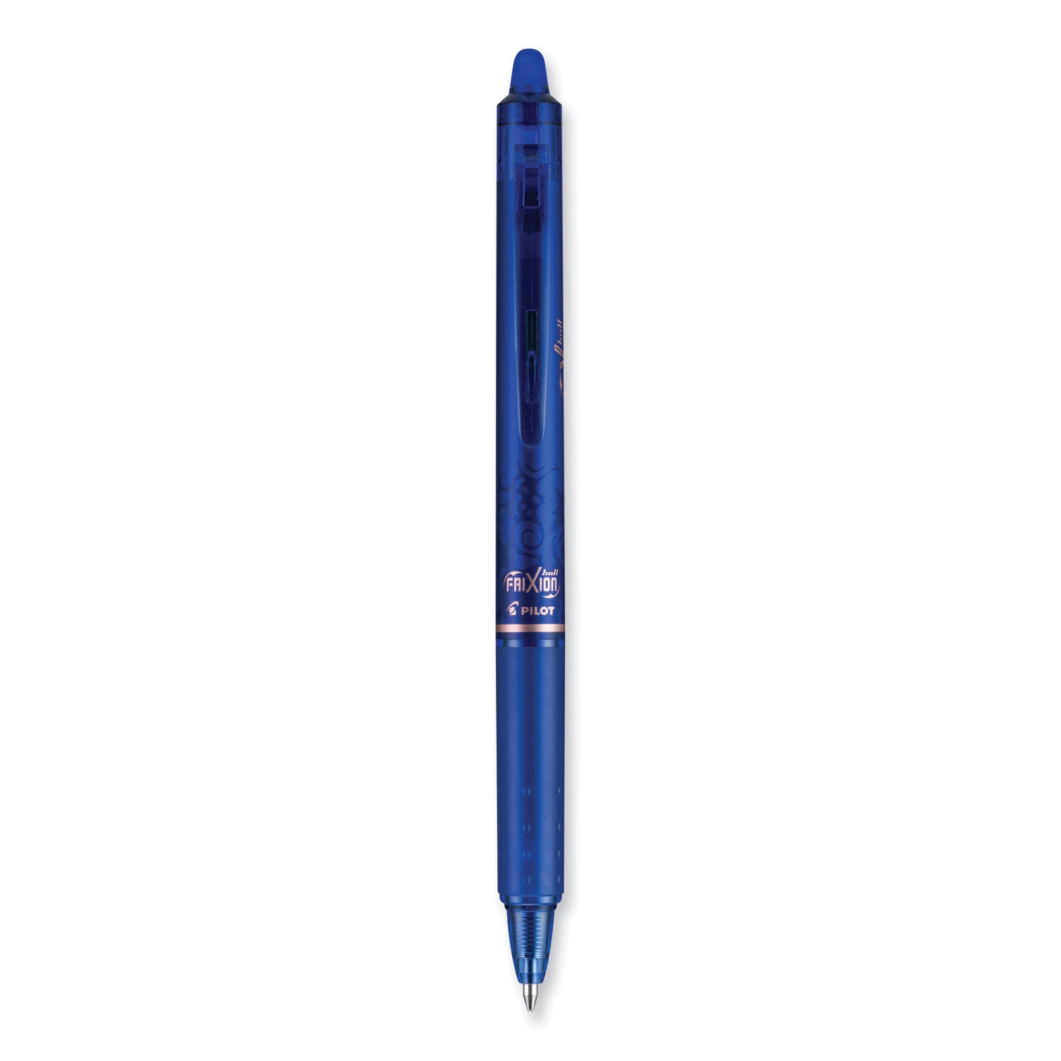 FriXion Clicker Erasable Gel Pen, Retractable, Bold 1 mm, Blue Ink, Blue Barrel, Dozen