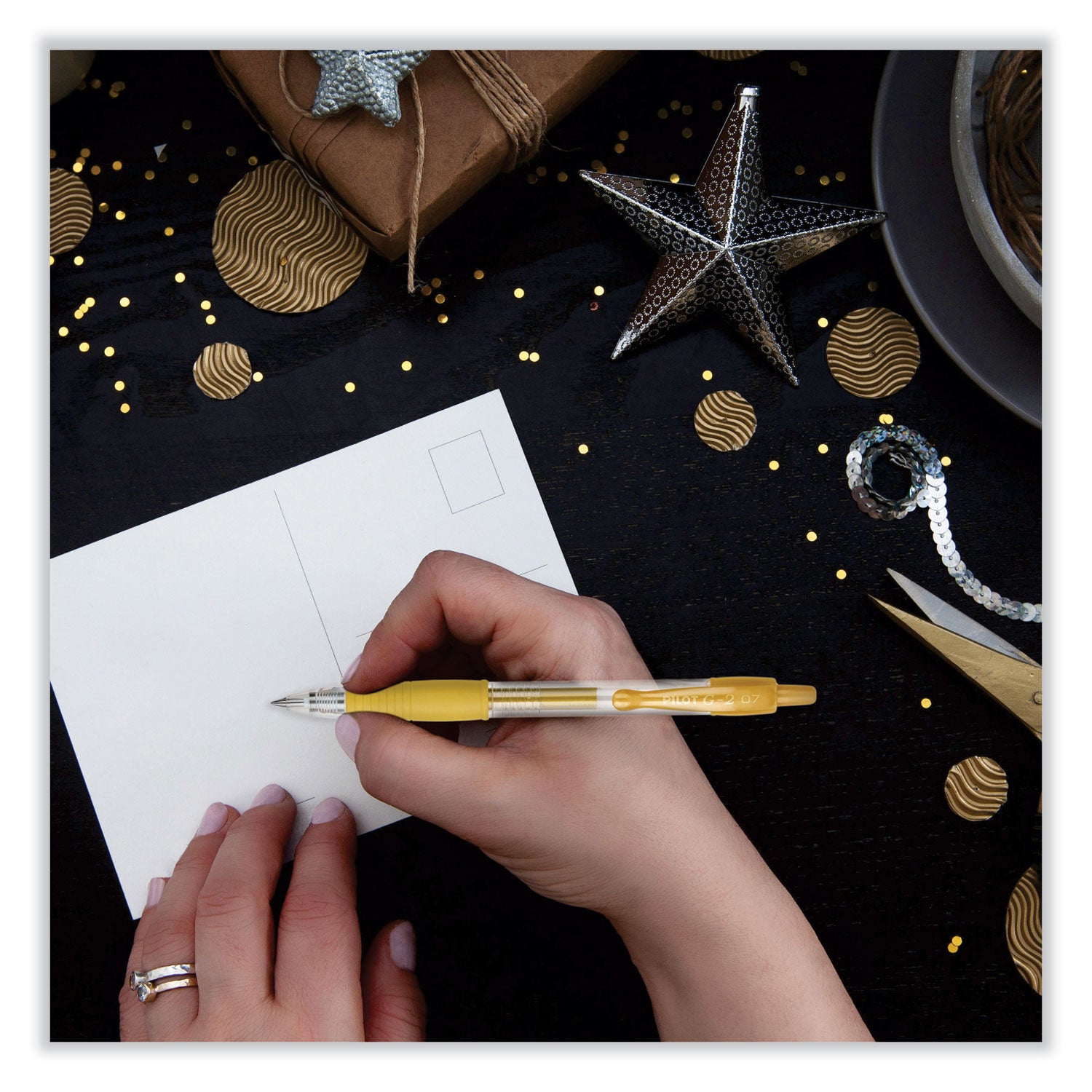 Pilot® G2 Metallics Gel Pen, Retractable, Fine 0.7 Mm, Assorted Ink And Barrel Colors, 8/pack