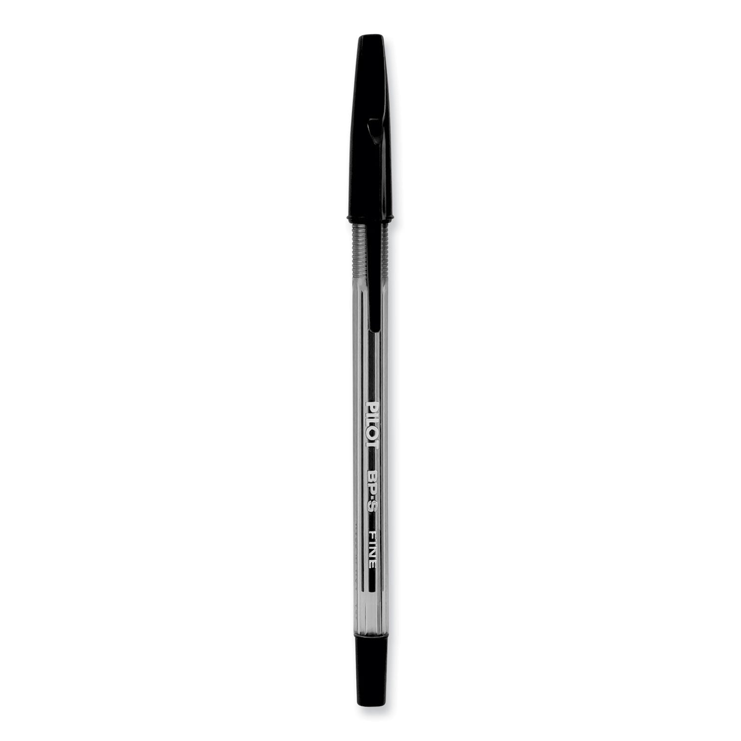 Pilot® Better Ballpoint Pen, Stick, Fine 0.7 Mm, Black Ink, Smoke Barrel, Dozen