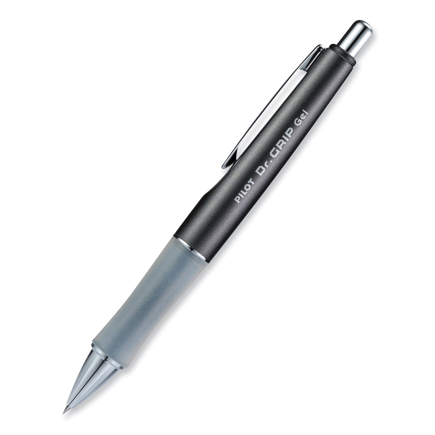 Pilot® Dr. Grip Limited Gel Pen, Retractable, Fine 0.7 Mm, Black Ink, Charcoal Gray Barrel