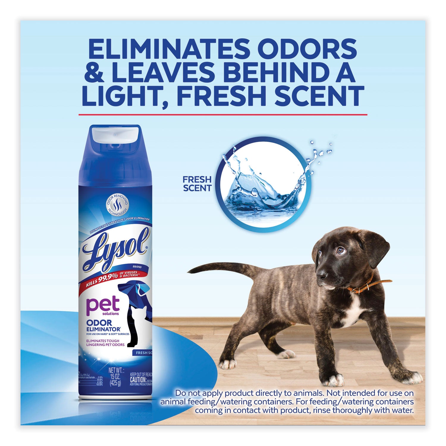 LYSOL® Brand Disinfectant Spray II Pet Odor Eliminator, Fresh, 15 oz Aerosol Spray, 12/Carton
