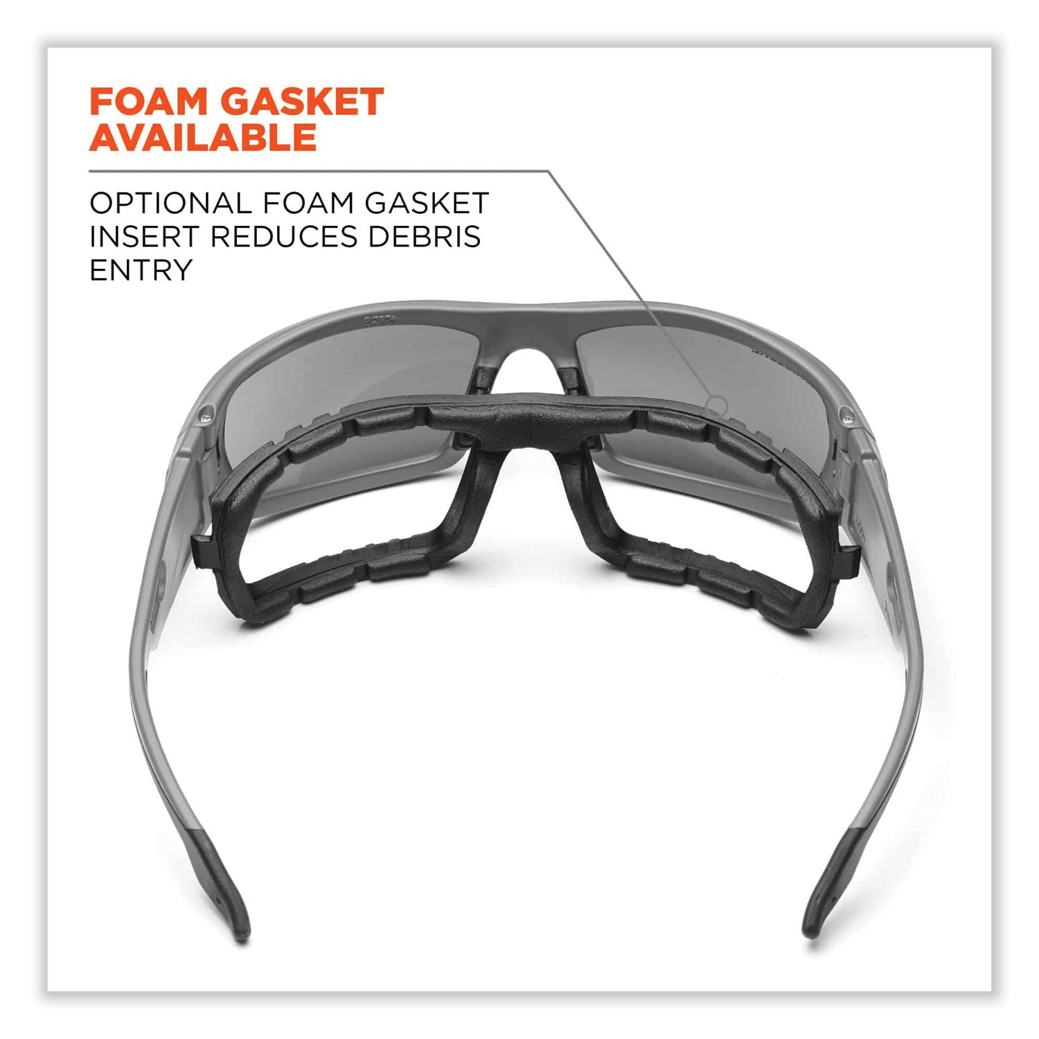 ergodyne® Skullerz Odin Safety Glasses, Matte Gray Nylon Impact Frame, Polarized Smoke Polycarbonate Lens