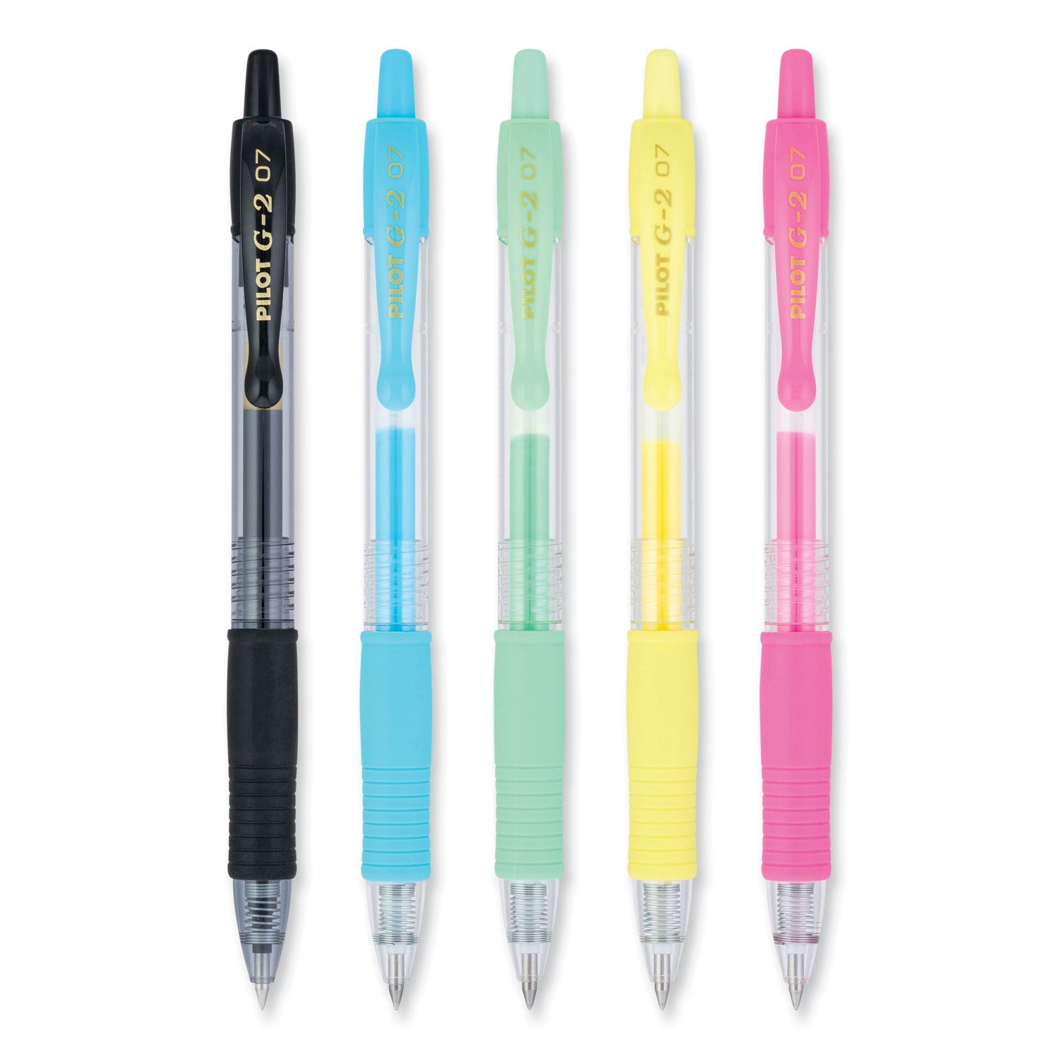 Pilot® G2 Pastel Gel Pen, Retractable, Fine 0.7 Mm, Assorted Pastel Ink And Barrel Colors, 5/pack