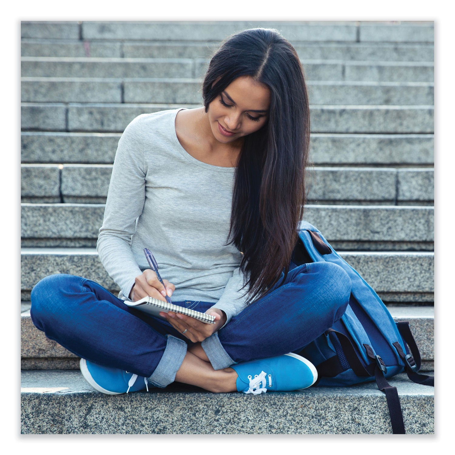 Pilot® FriXion Point Erasable Gel Pen, Stick, Extra-Fine 0.5 mm, Black Ink, Black/Silver/Smoke Barrel