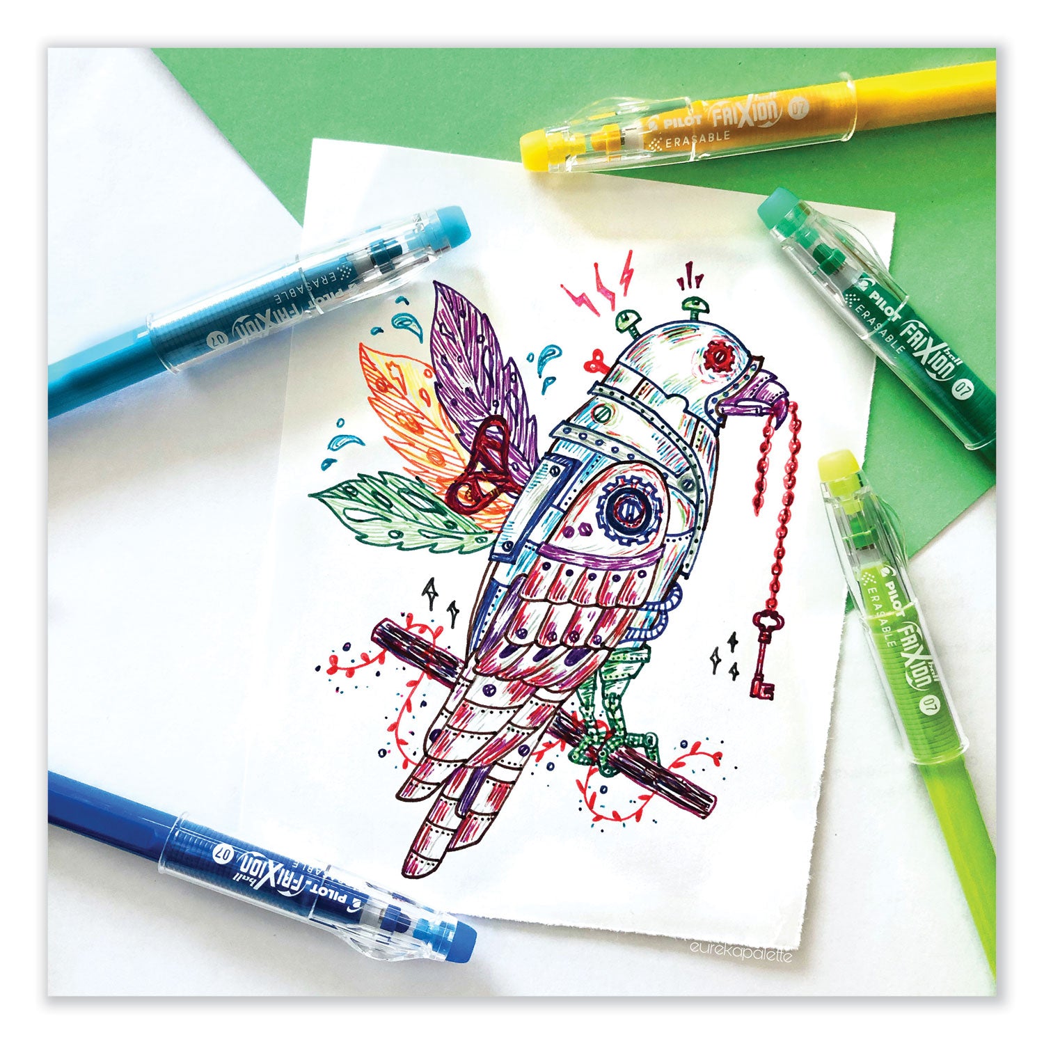 Pilot® FriXion ColorSticks Erasable Gel Pen, Stick, Fine 0.7 mm, Blue Ink, Blue Barrel, Dozen