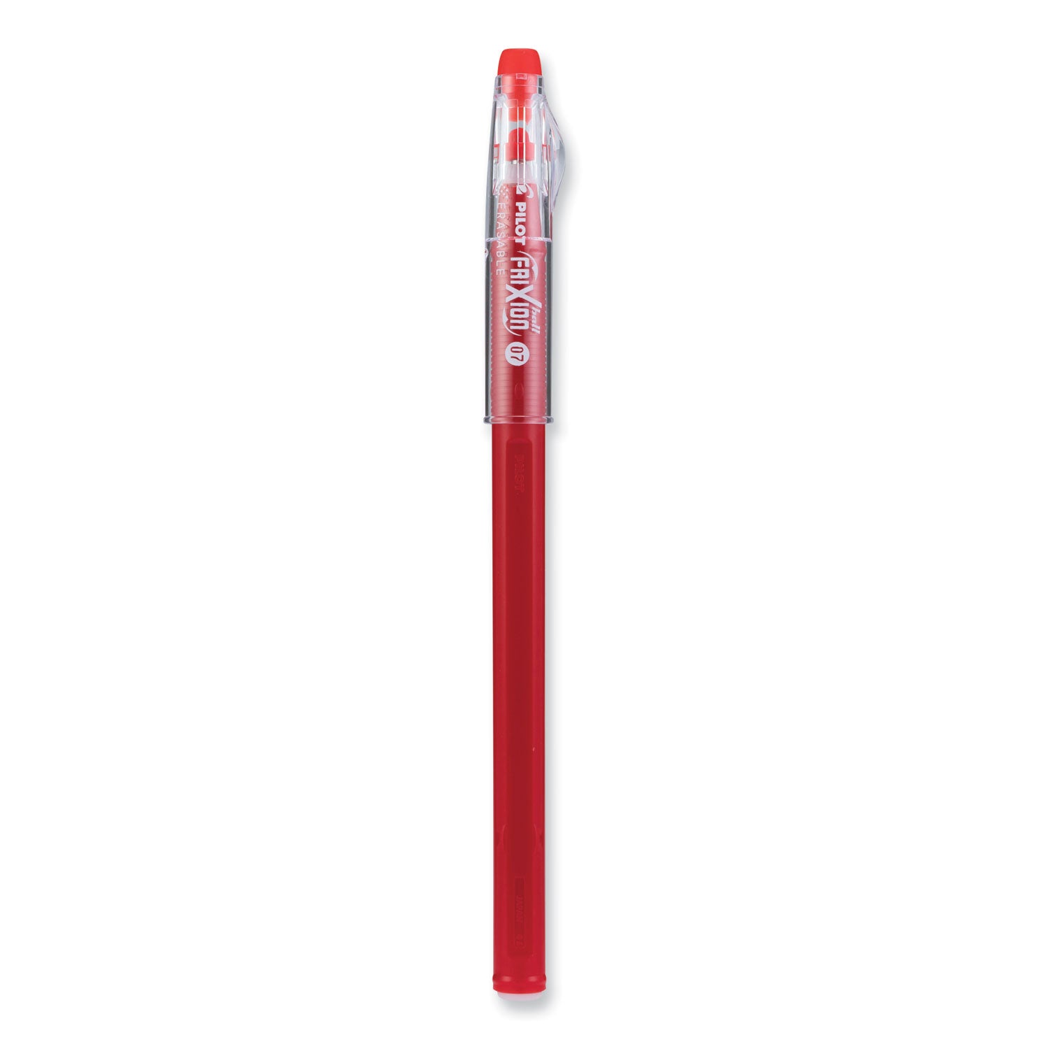 Pilot® FriXion ColorSticks Erasable Gel Pen, Stick, Fine 0.7 mm, Red Ink, Red Barrel, Dozen