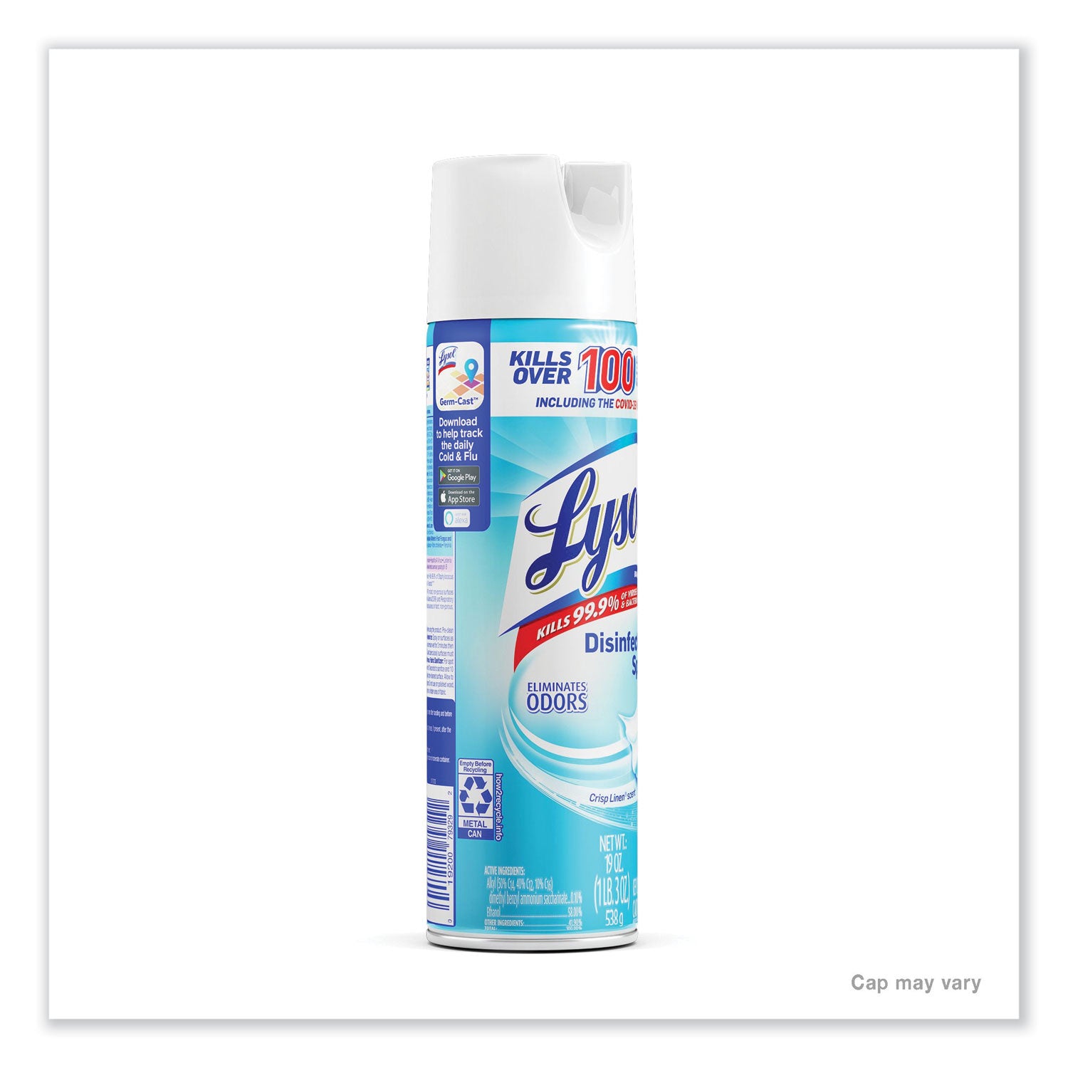 LYSOL® Brand Disinfectant Spray, Crisp Linen, 19 Oz Aerosol Spray, 12/carton