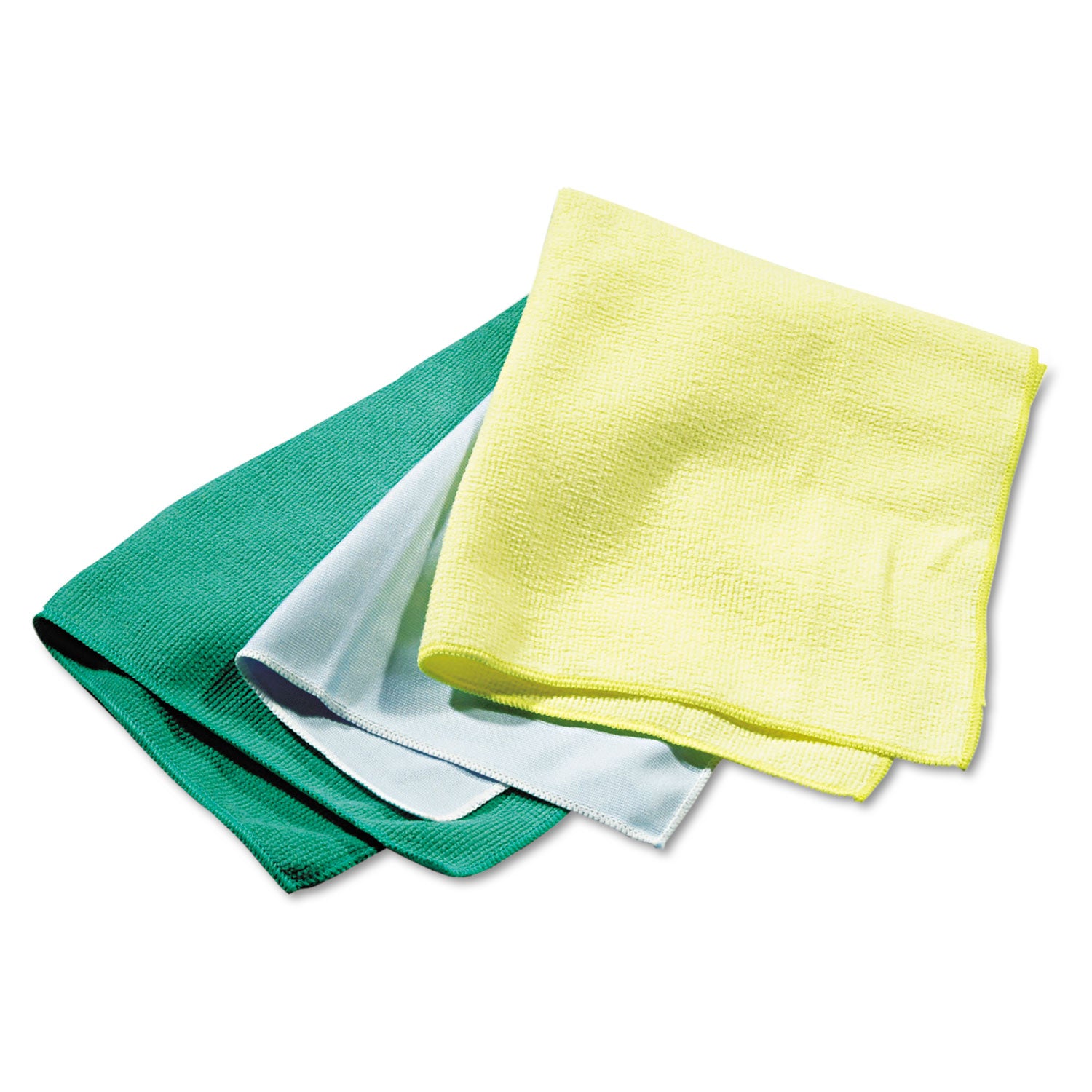 Rubbermaid® Commercial Reusable Cleaning Cloths, Microfiber, 16 X 16, Yellow, 12/carton