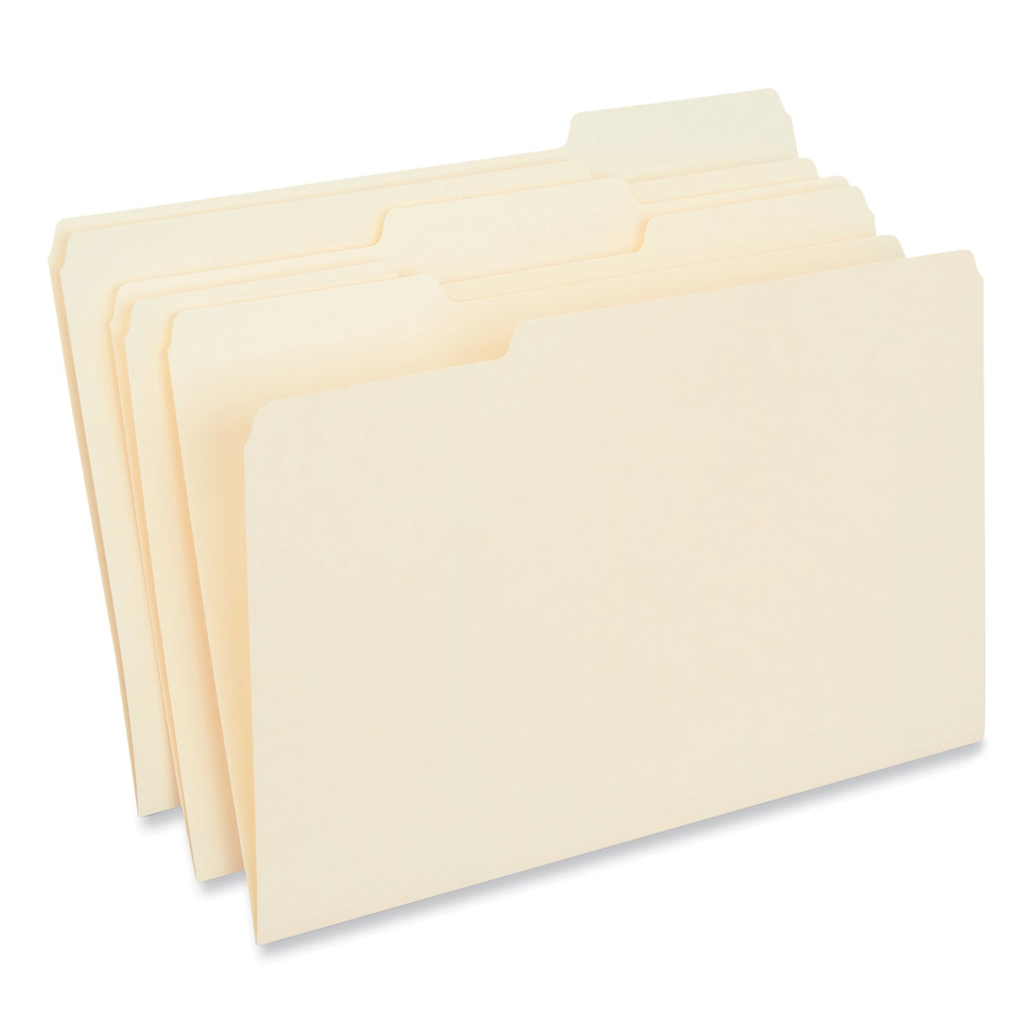 Universal® Interior File Folders, 1/3-Cut Tabs: Assorted, Legal Size, 9.5-pt Manila, 100/Box
