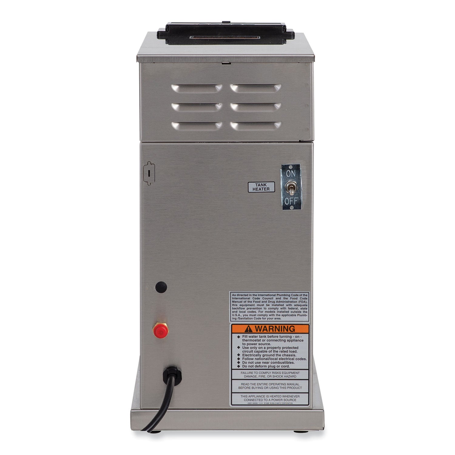 BUNN® CWTF15-TC 12-Cup Automatic Thermal Coffee Brewer, Gray/Stainless Steel