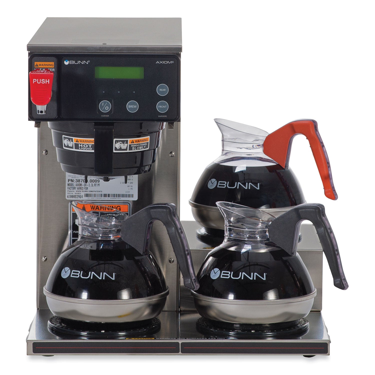 BUNN® Axiom 15-3 12-Cup Low Profile Automatic Coffee Brewer, Gray/Stainless Steel